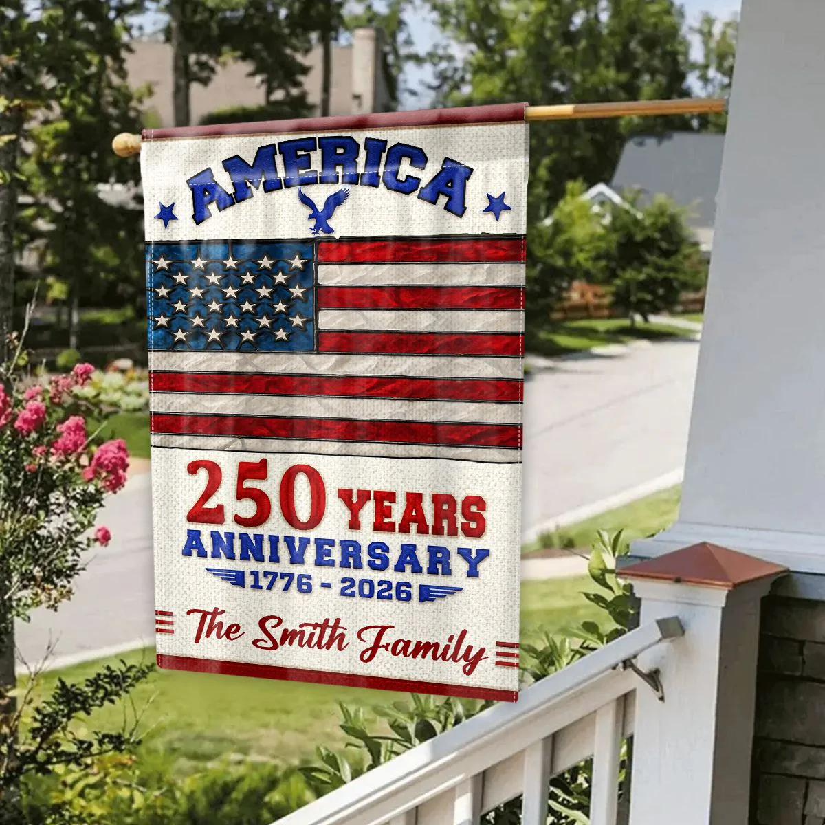 America 250 Years Anniversary 1776-2026 - Personalized Flag - Patriotic Gift For Family, Veteran | HN02 - Image 3
