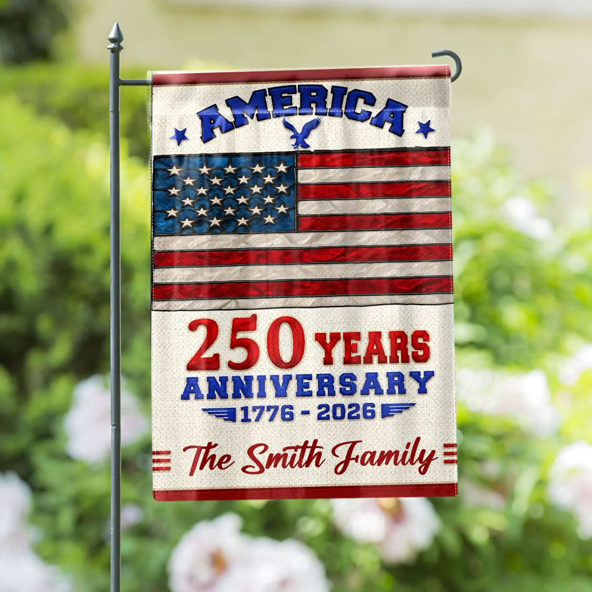 America 250 Years Anniversary 1776-2026 - Personalized Flag - Patriotic Gift For Family, Veteran | HN02 - Image 4