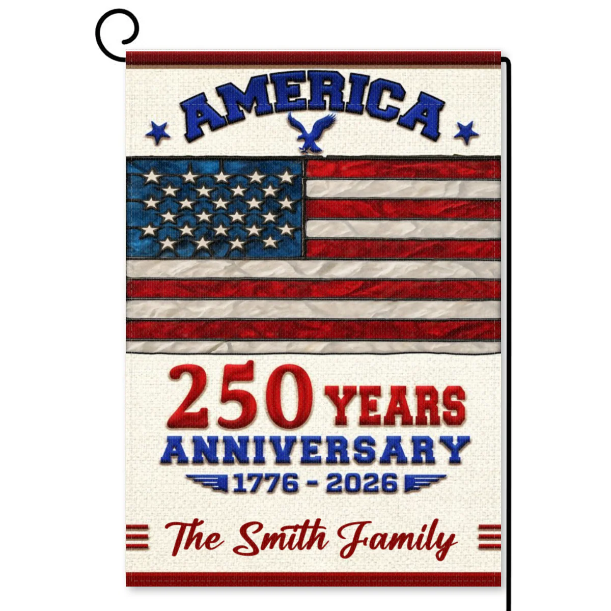 America 250 Years Anniversary 1776-2026 - Personalized Flag - Patriotic Gift For Family, Veteran | HN02 - Image 5
