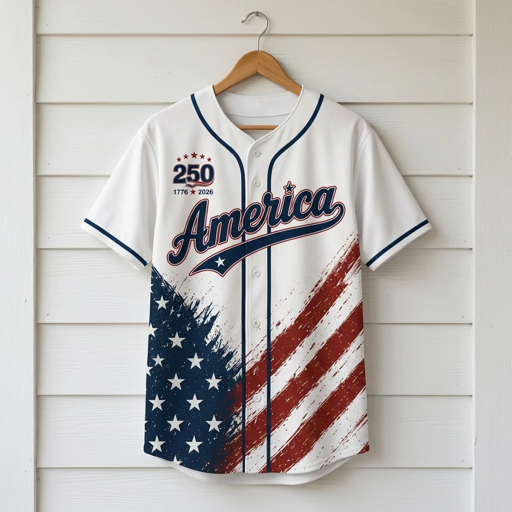 America 250 Years of Freedom 1776-2026 Eagle - Personalized Baseball Jersey - Girt For Family - Image 3