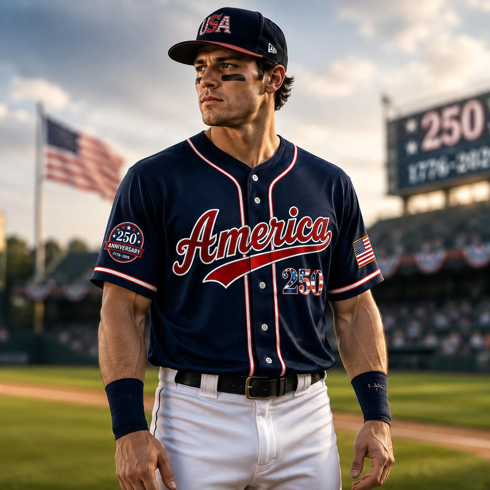 America 250 Years Of Freedom Anniversary - Personalized Baseball Jersey - Gift For Family - Image 2
