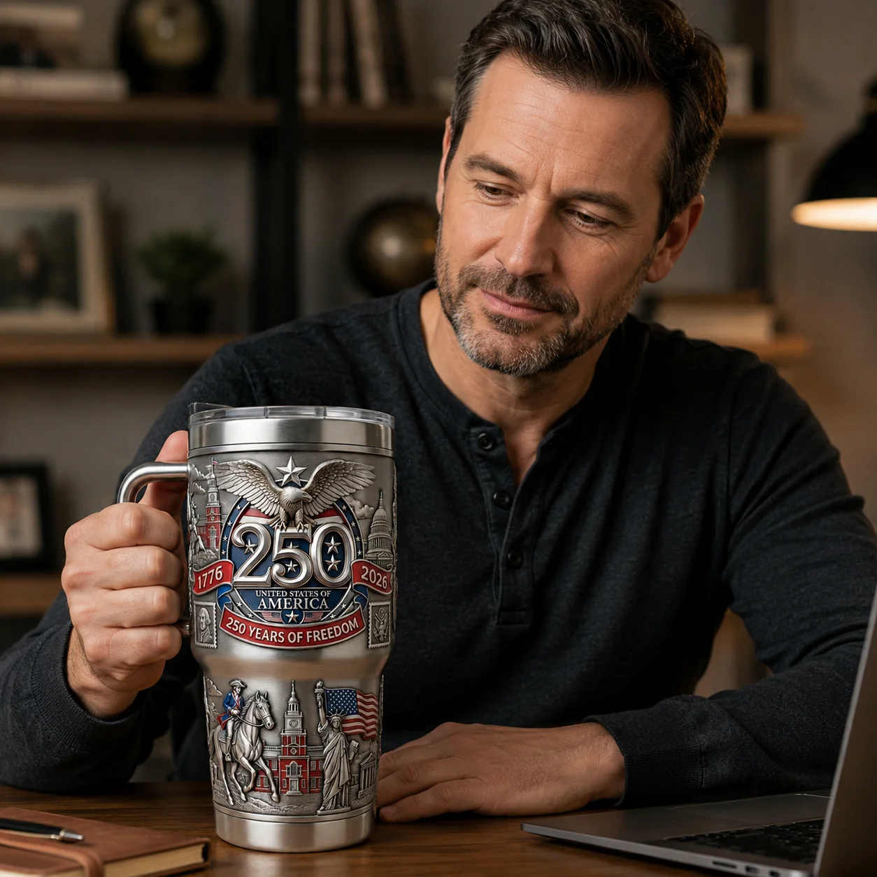 America 250 Years of Freedom Anniversary - Personalized Tumbler - Gift For Patriots - Image 3