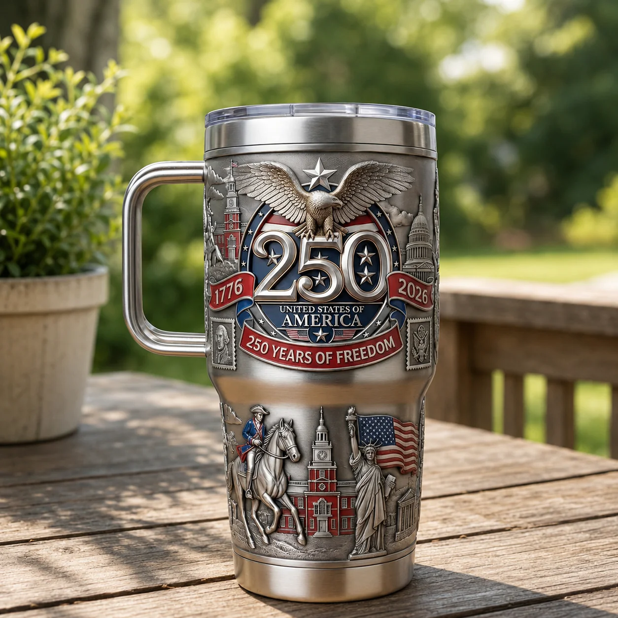 America 250 Years of Freedom Anniversary - Personalized Tumbler - Gift For Patriots - Image 5