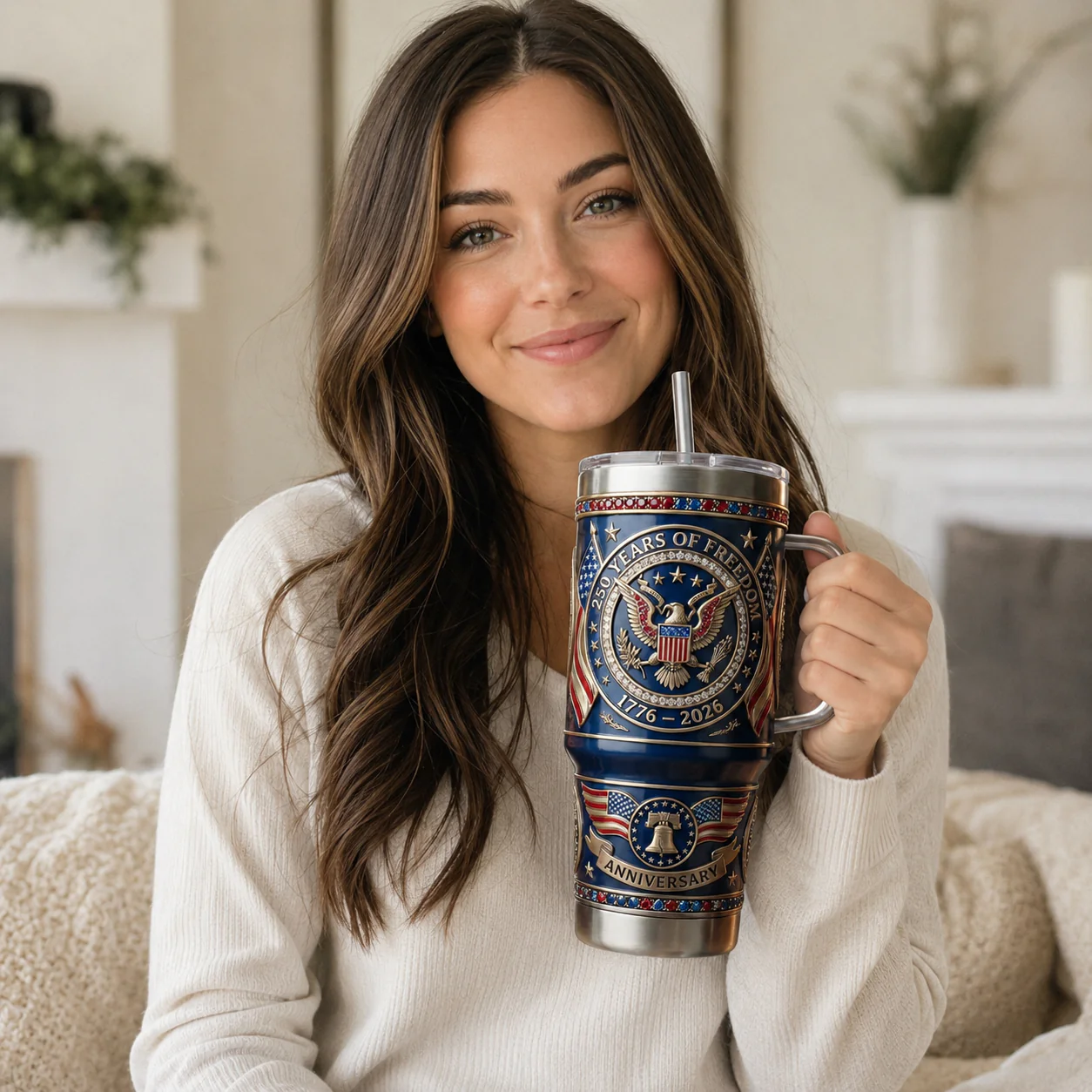 America 250 Years of Freedom - Personalized Tumbler - Gift For Patriots - Image 4