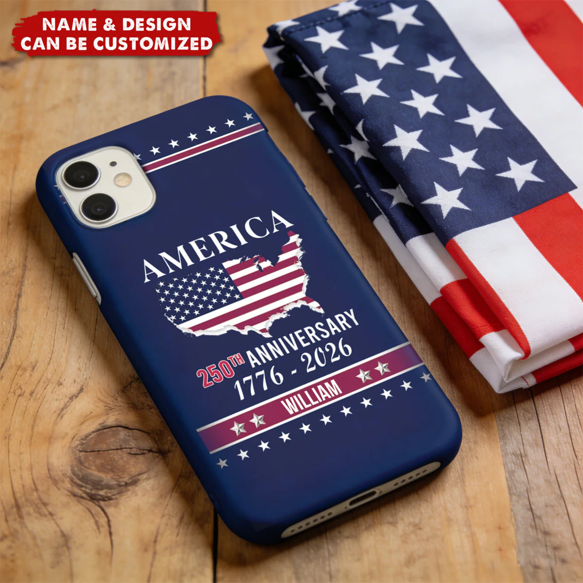 America 250th Anniversary 1776-2026 - Personalized Phone Case - Gift For Patriotic | HN02 - Image 3