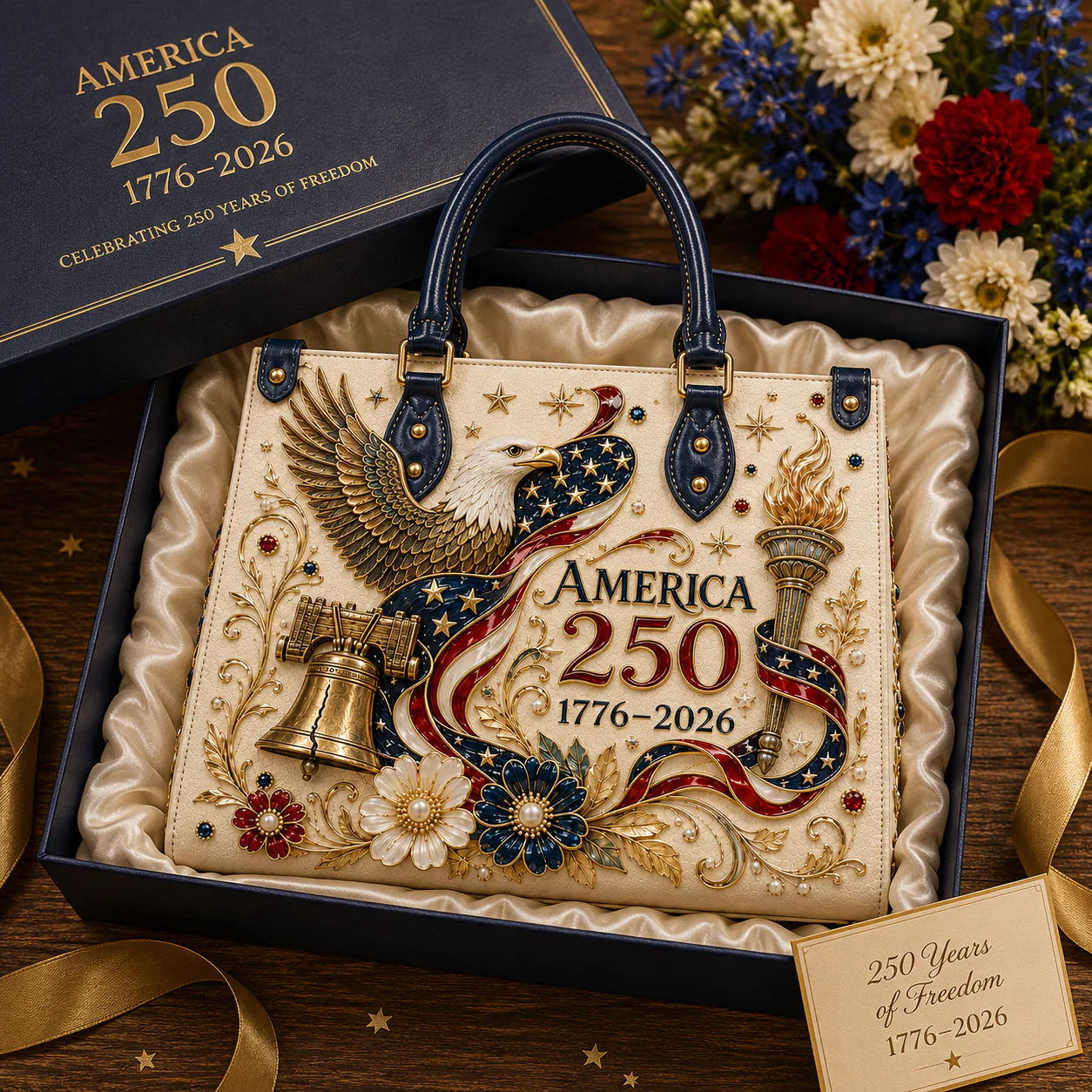 America 250th Anniversary - Luxury Leather Handbag - Gift for Patriots - Image 4