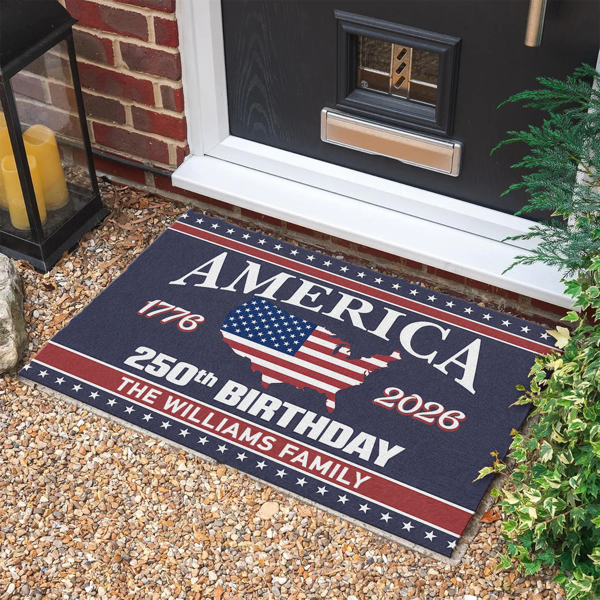 America 250th Anniversary - Personalized Doormat - Patriotic Gift For Family HN02 - Image 2