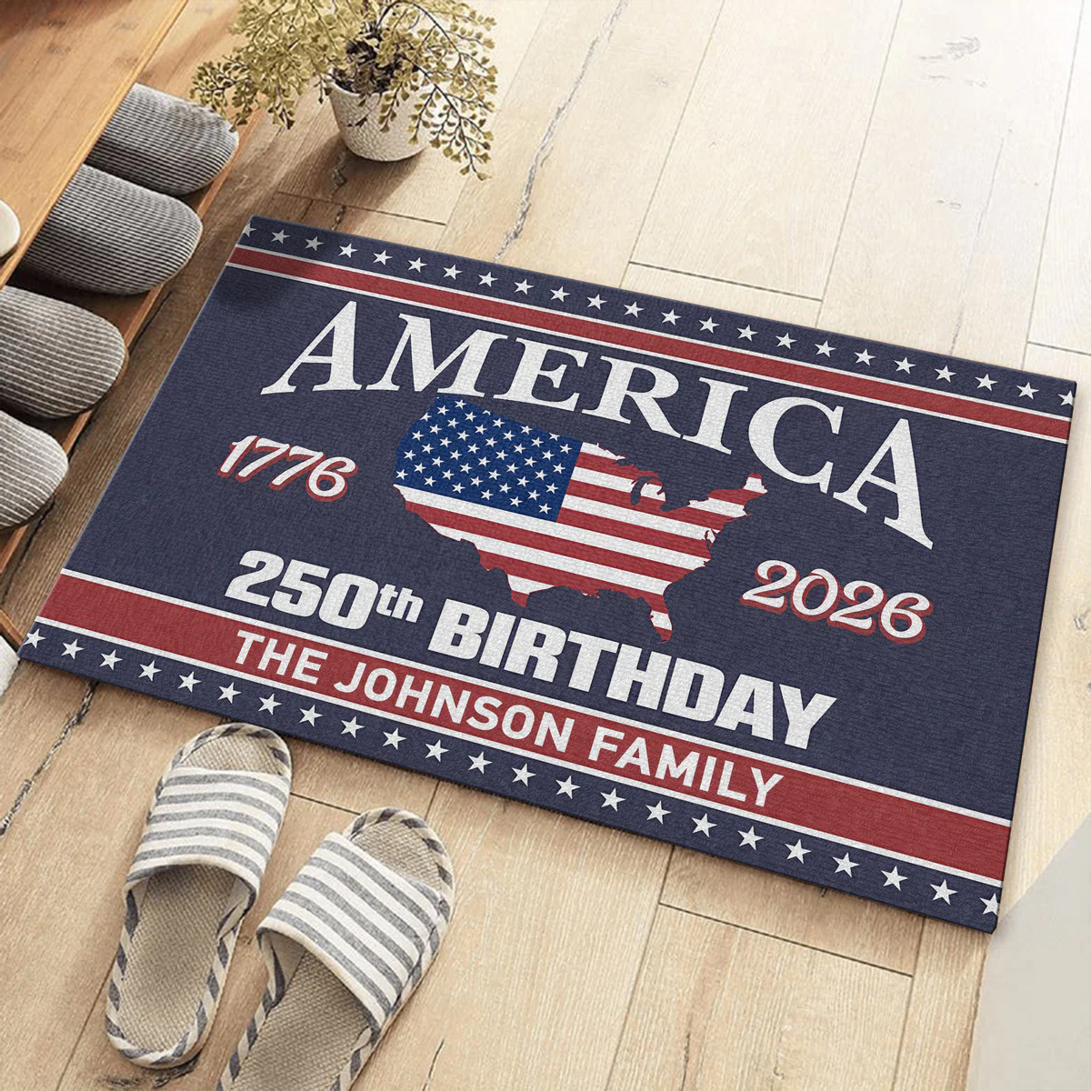 America 250th Anniversary - Personalized Doormat - Patriotic Gift For Family HN02 - Image 5