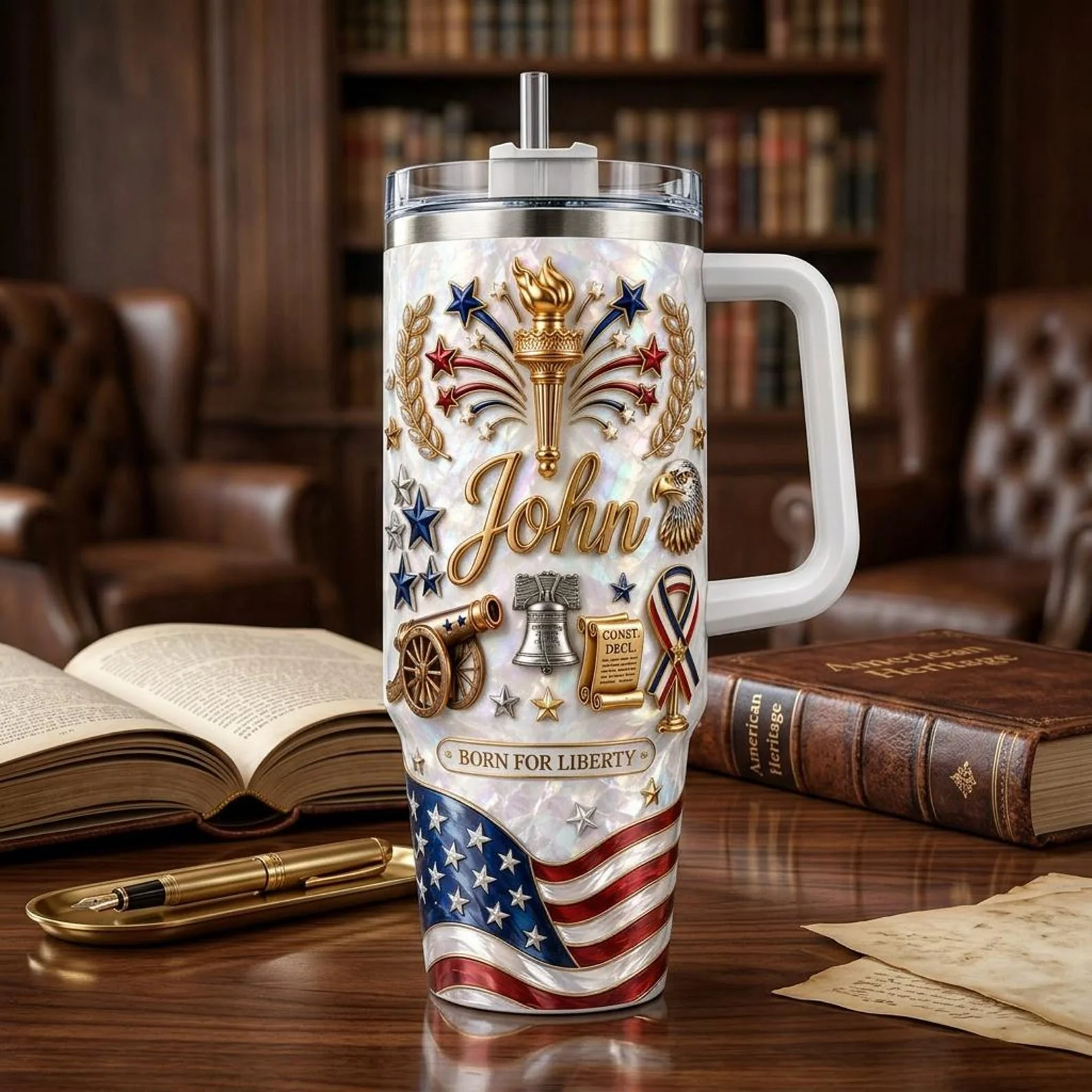 America 250th Anniversary - Personalized Tumbler - Gift For Patriotic