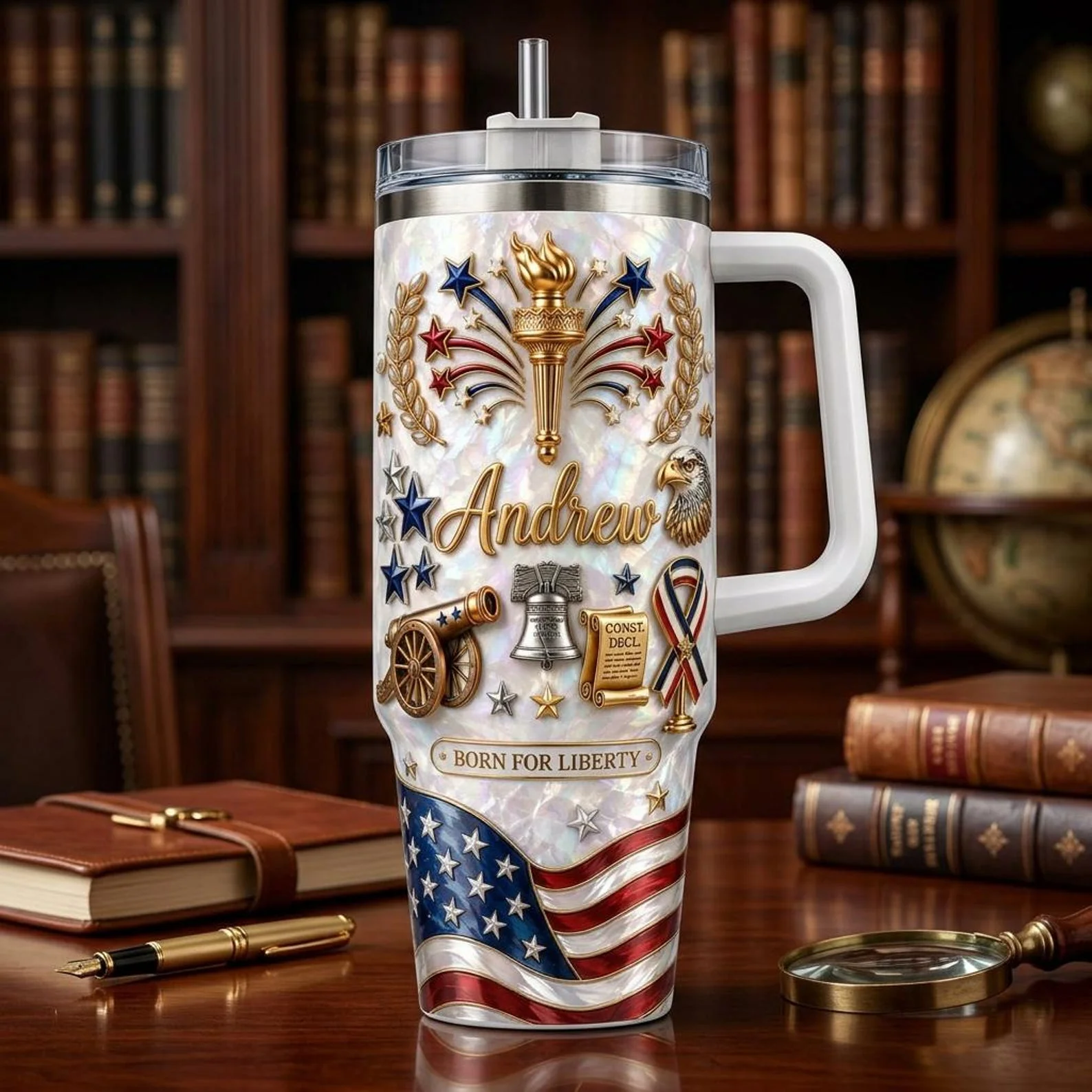 America 250th Anniversary - Personalized Tumbler - Gift For Patriotic - Image 4