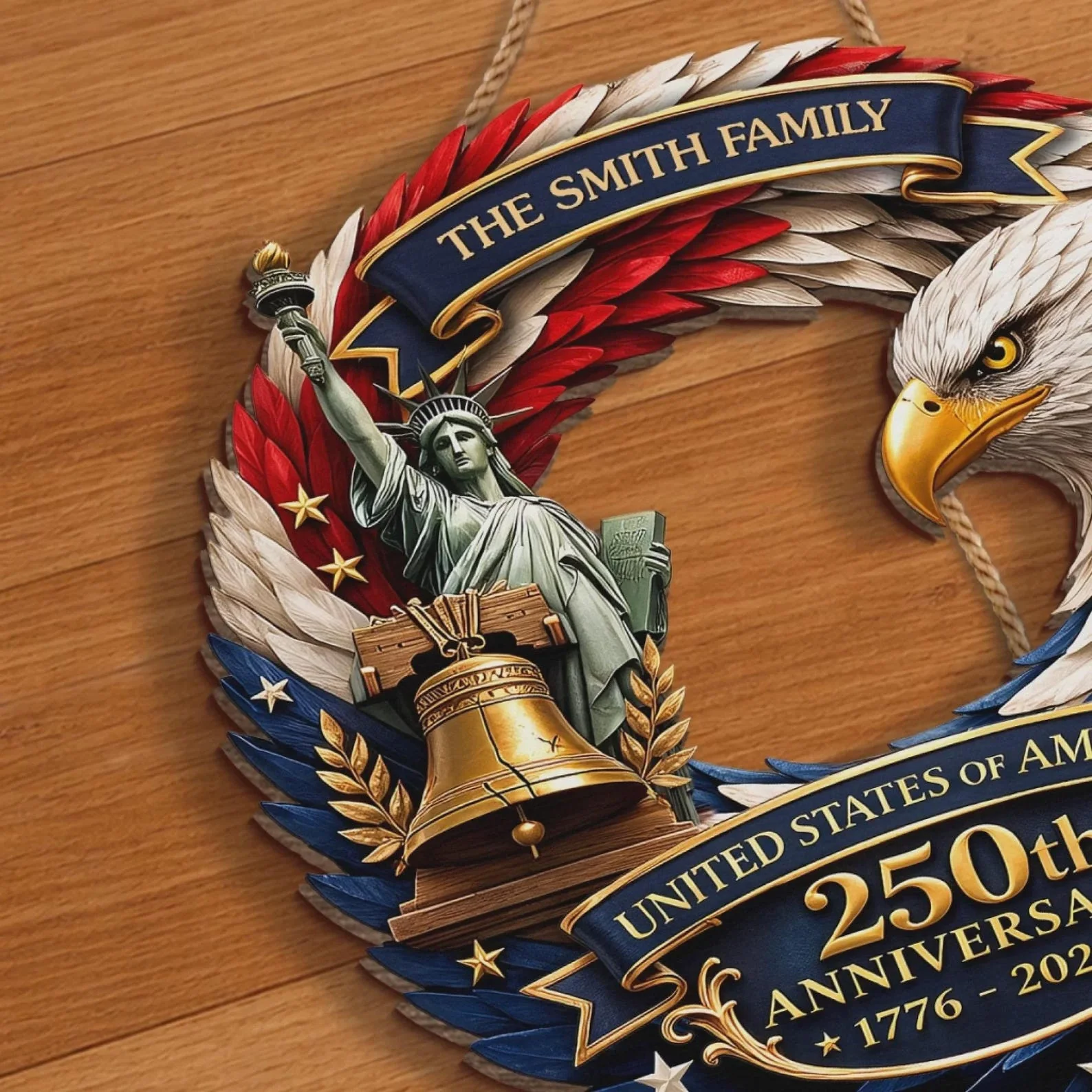 America 250th Anniversary - Personalized Wood Sign - Gift For Patriots - Image 5