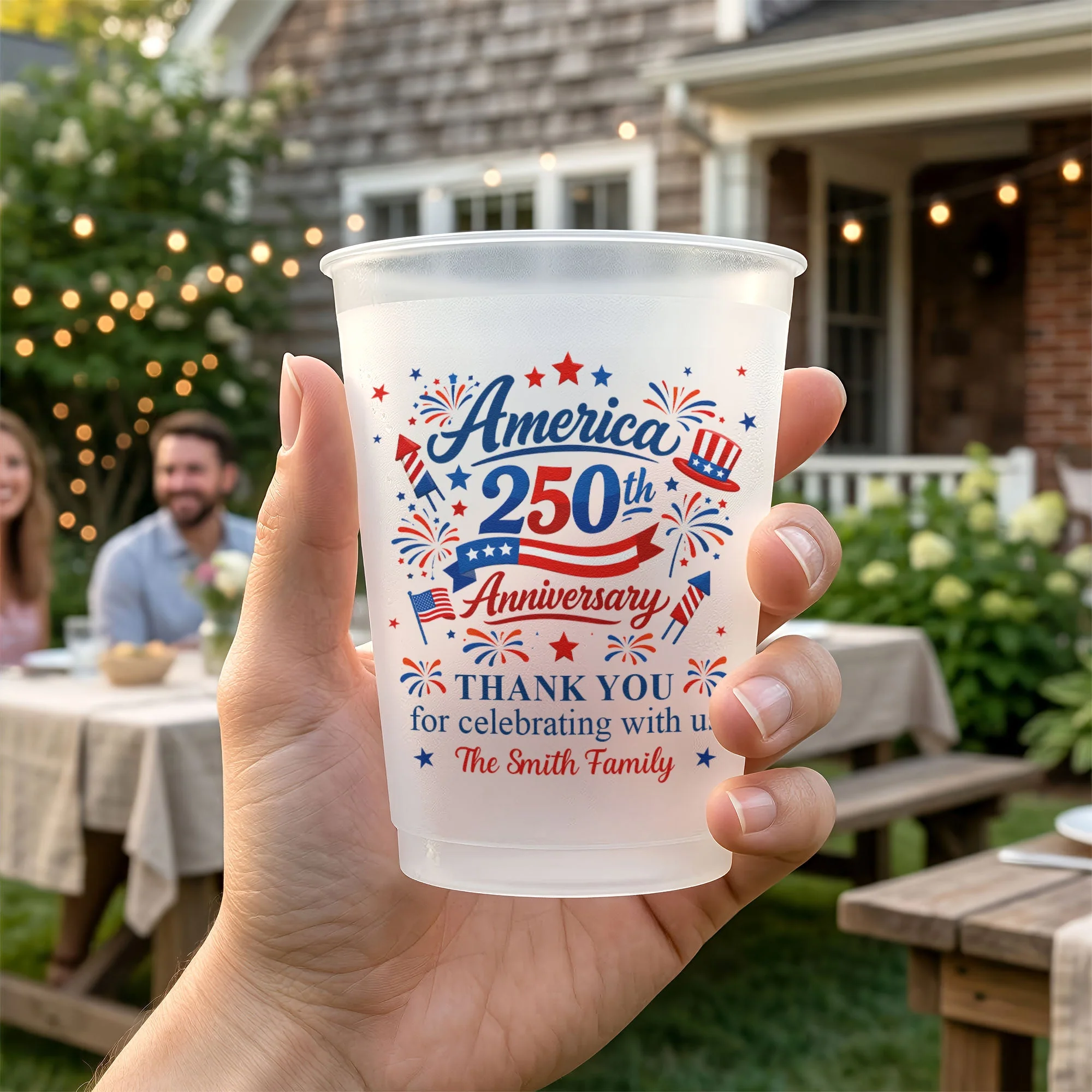 America 250th Anniversary Thank You For Celebrating With Us - Personalized Cups - Gifts For Patriotic Family - Image 4