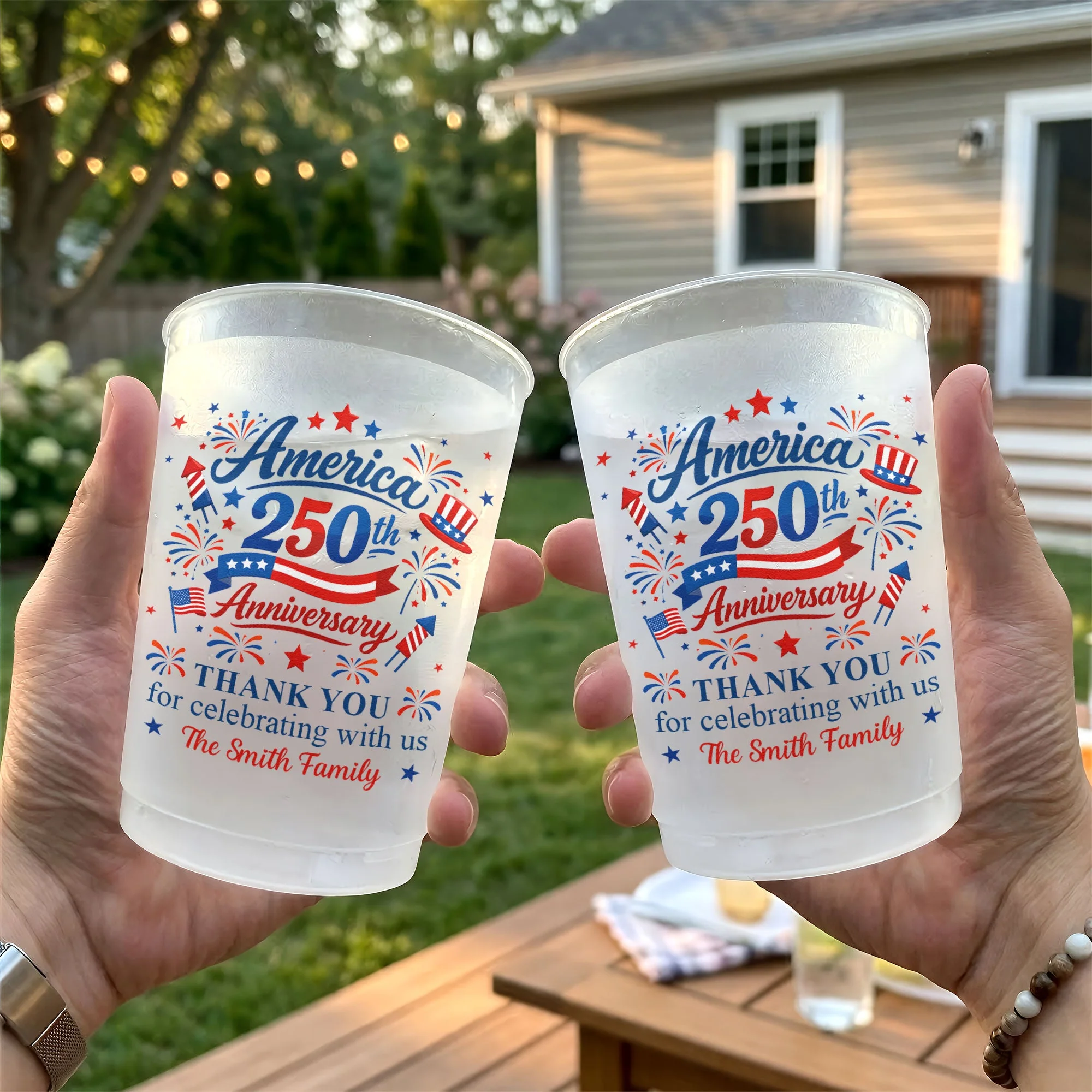 America 250th Anniversary Thank You For Celebrating With Us - Personalized Cups - Gifts For Patriotic Family - Image 5