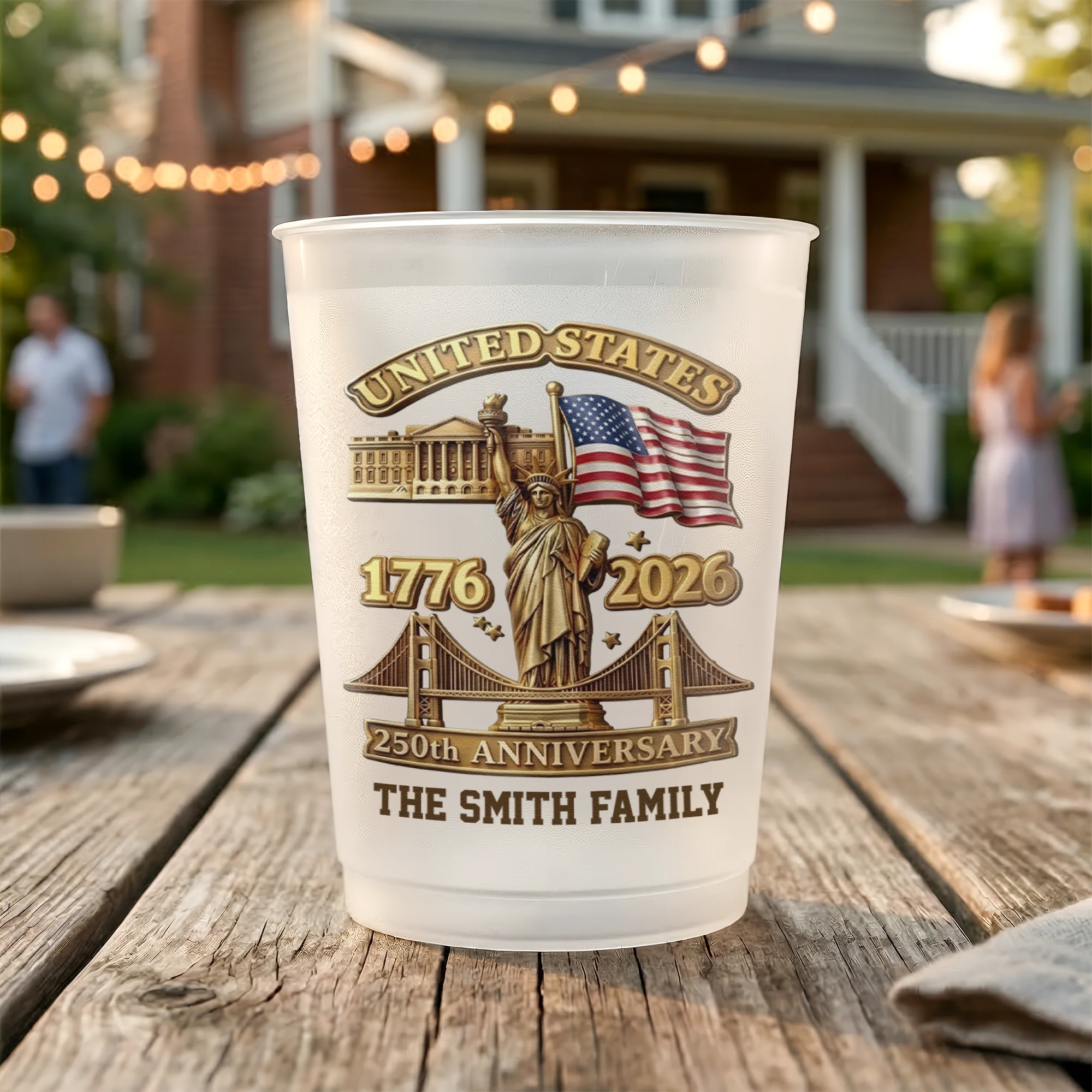 America Flag 250th Anniversary - Personalized Cups - Gifts For Patriotic Family - Image 4