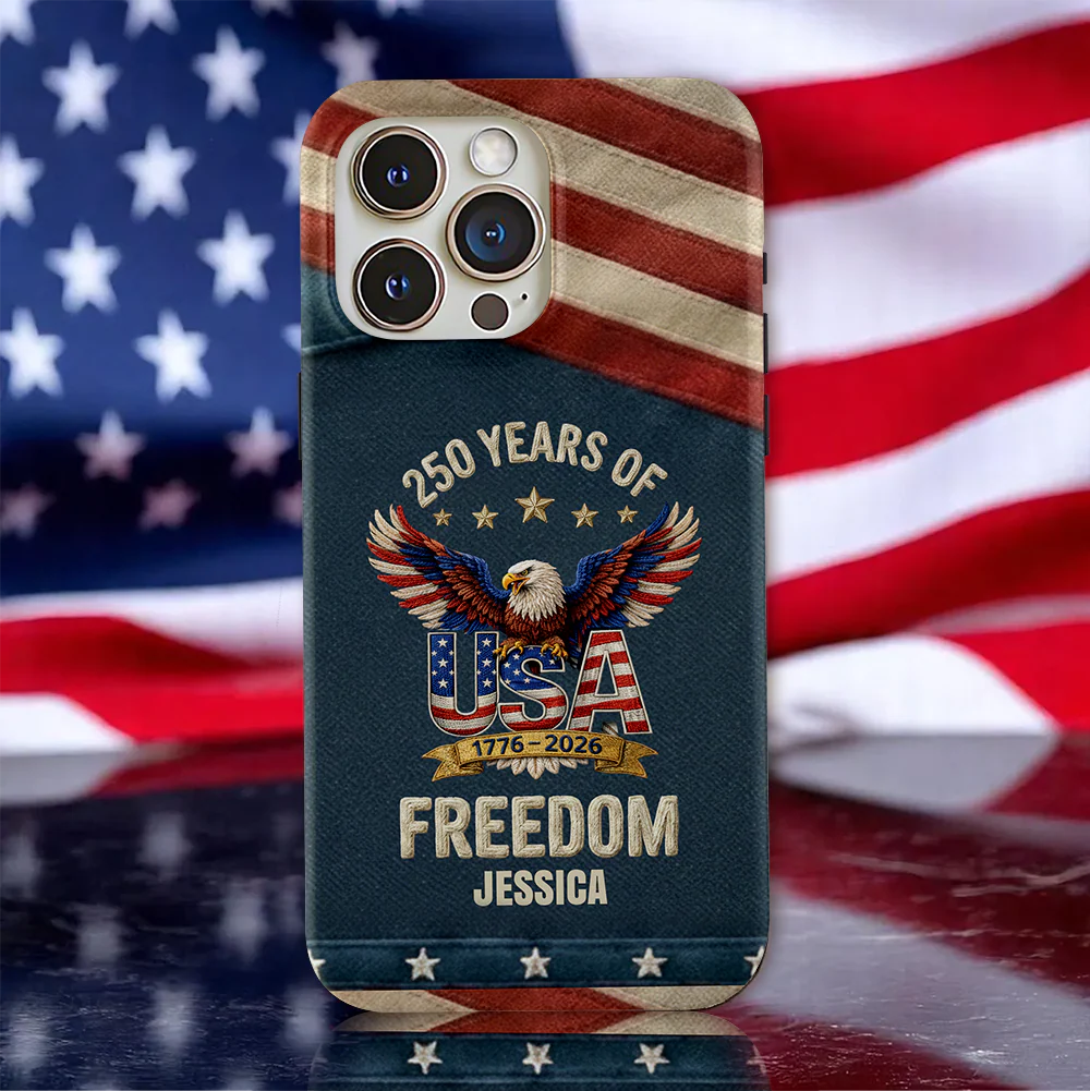 American 250 Years Of Freedom - Personalized Phone Case - Gift For Patriots - Image 2