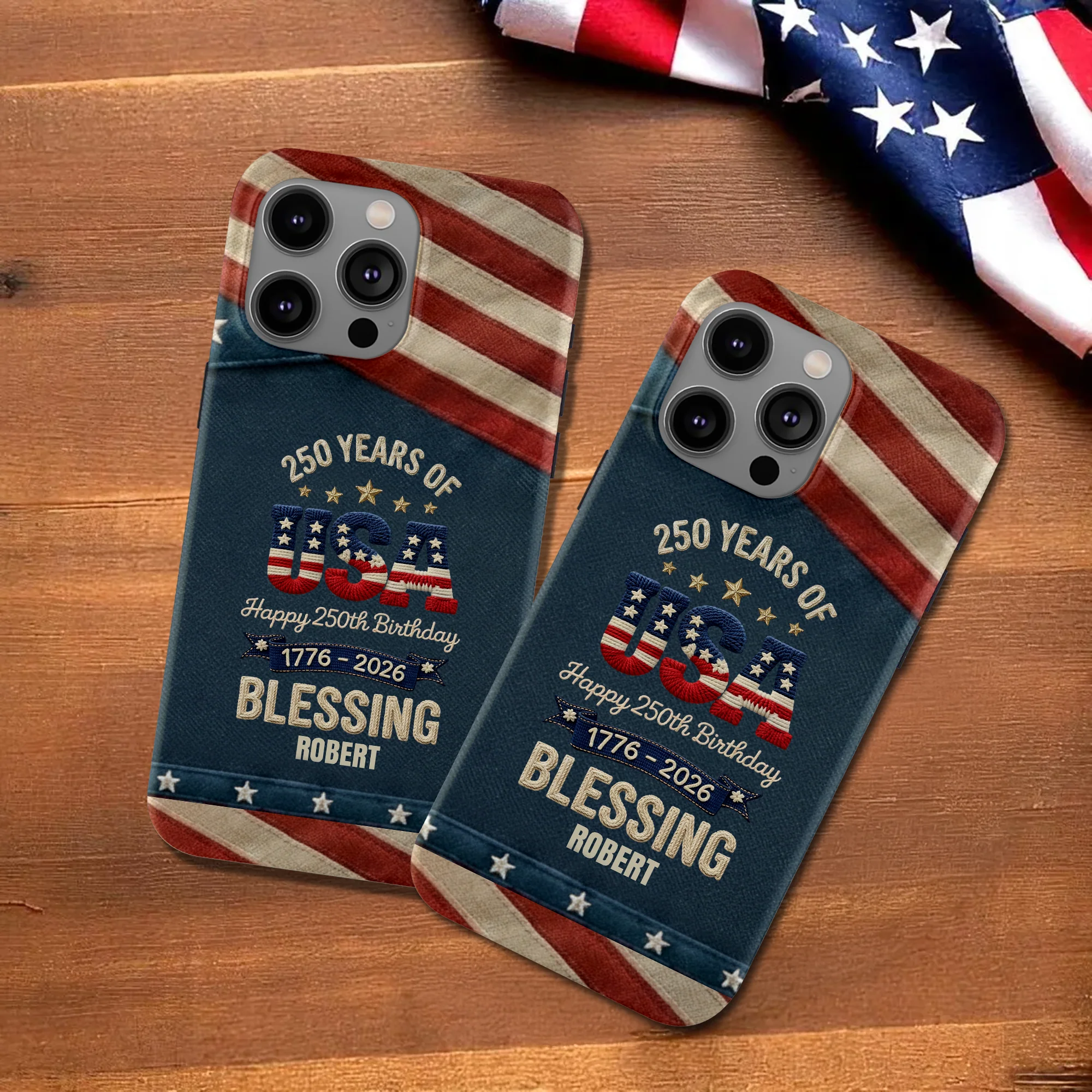 American 250 Years Of Freedom - Personalized Phone Case - Gift For Patriots - Image 3
