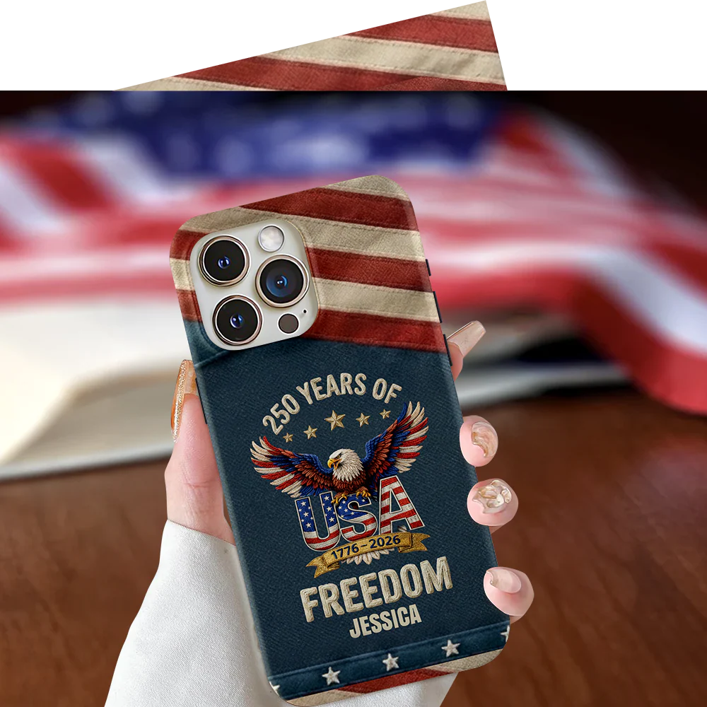 American 250 Years Of Freedom - Personalized Phone Case - Gift For Patriots - Image 4