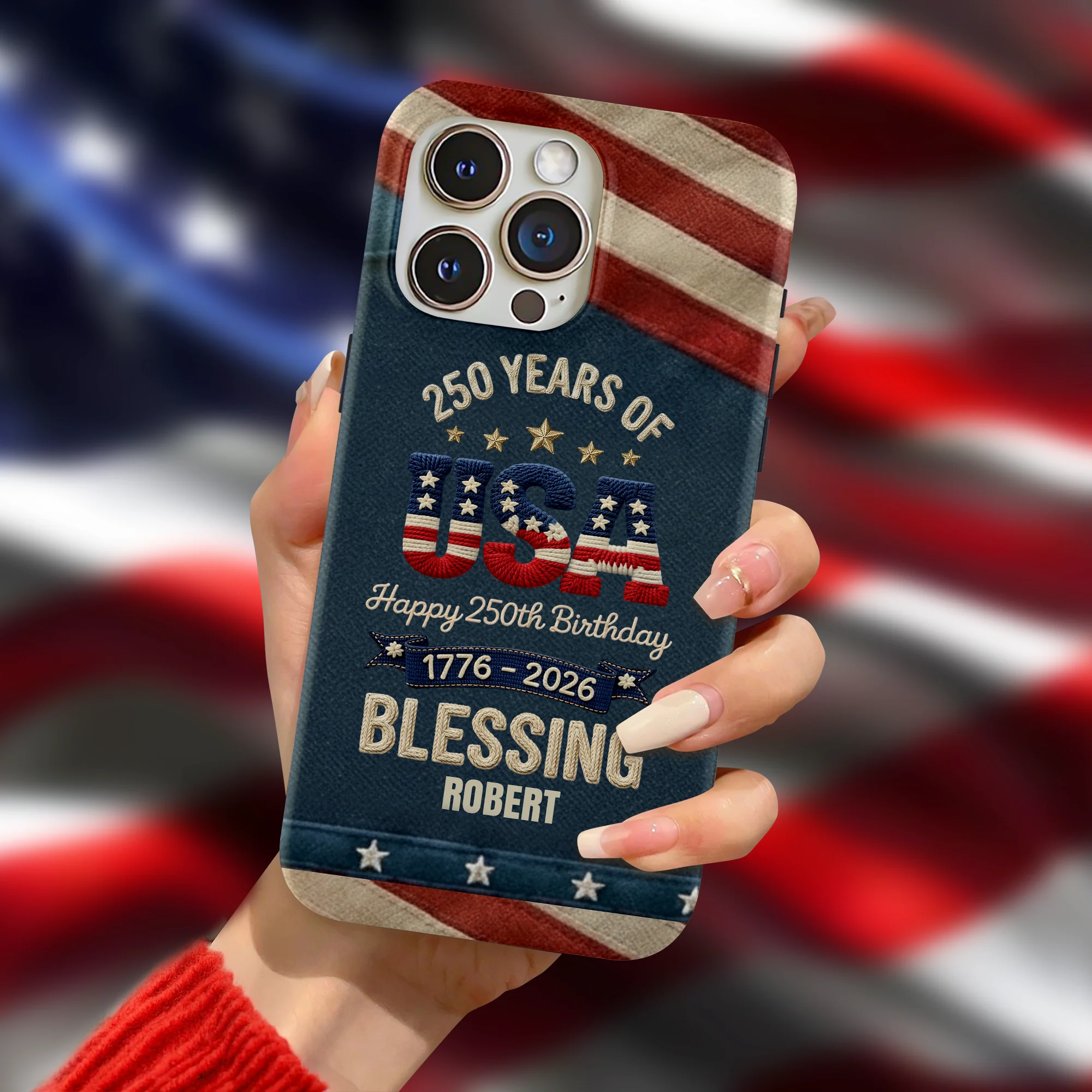 American 250 Years Of Freedom - Personalized Phone Case - Gift For Patriots - Image 5