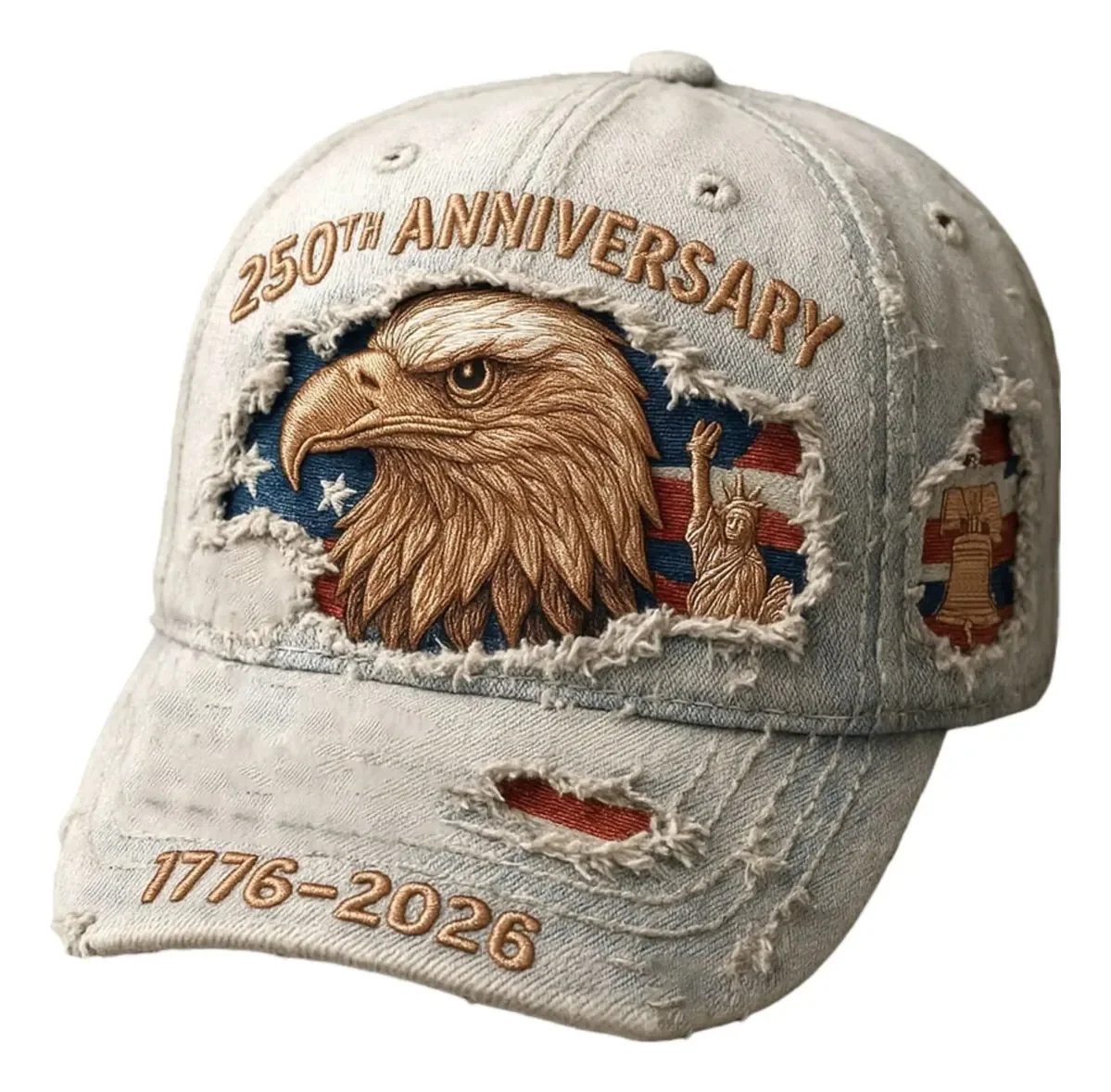 American 250th Anniversary 1776–2026 Eagle Patriotic - Personalized Classic Cap - Gift For Patriots - Image 3
