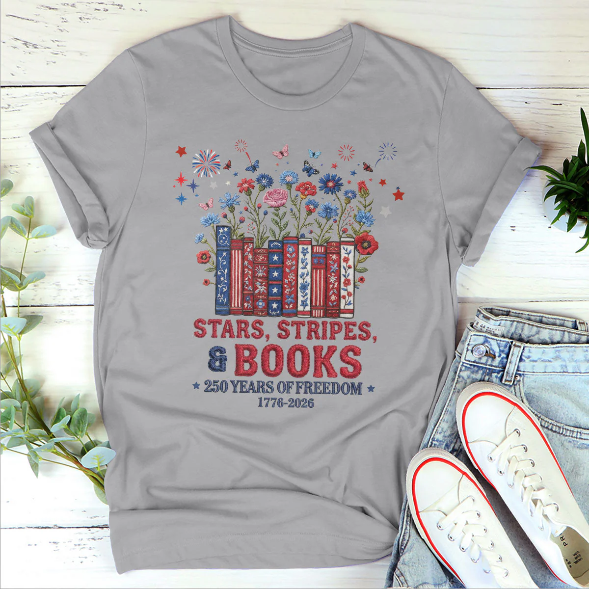 American 250th Book Lovers - Personalized Shirt - Image 2