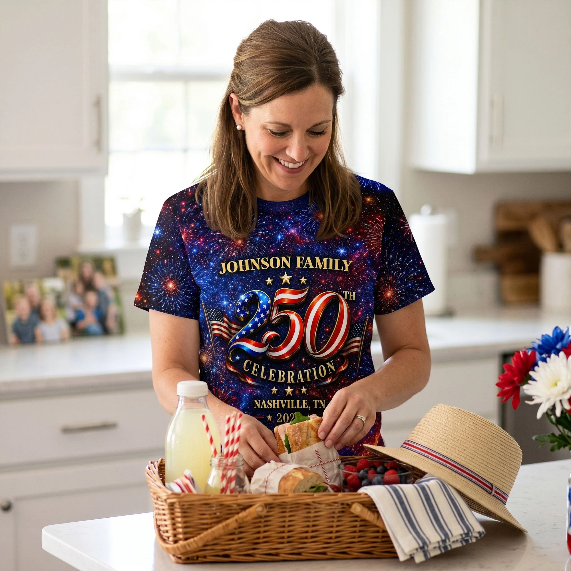American 250th Celebration - Personalized AOP TShirt - Gifts For Patriots, For Patriotic Family - Image 6