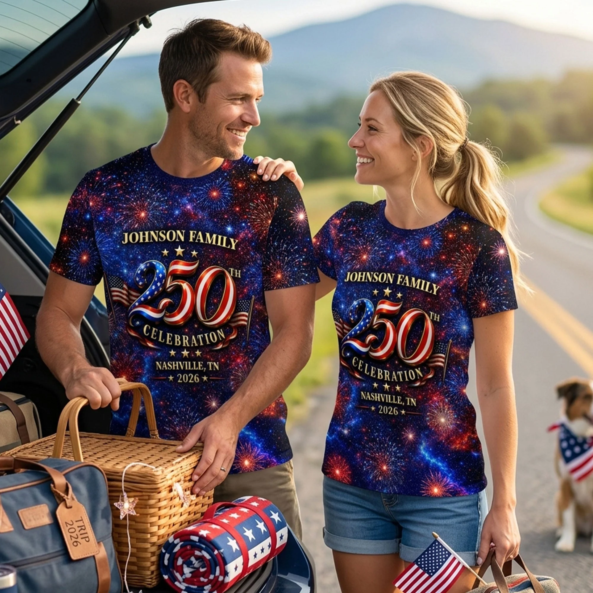 American 250th Celebration - Personalized AOP TShirt - Gifts For Patriots, For Patriotic Family - Image 7