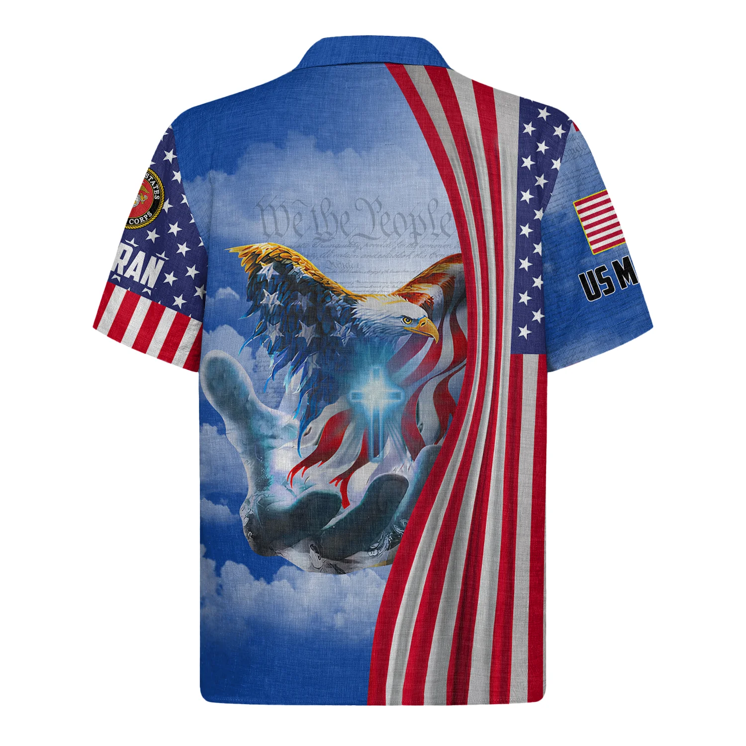 American Eagle We The People Tribute - Hawaiian Shirt - Patriotic Gift For Veterans | HN02 - Image 3