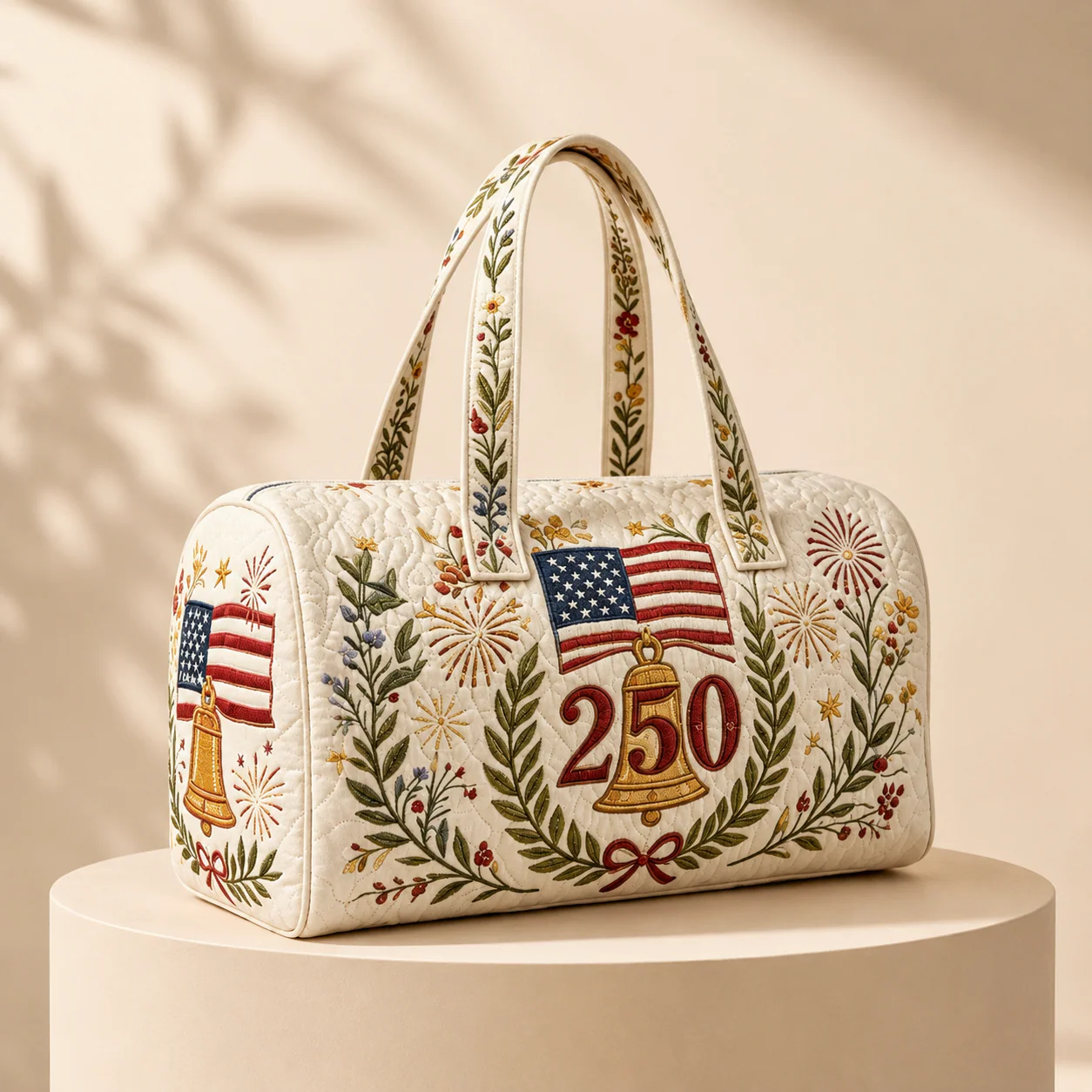 American Flag 250th Anniversary - Traveling Quilted Duffle Bag - Gift For Patriots - Image 2