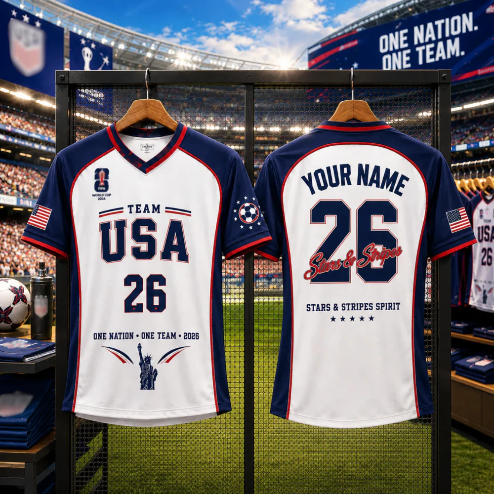 American Soccer Stars And Stripes - Personalized Soccer Jersey - Gift For Soccer Fans