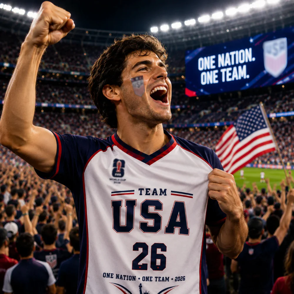 American Soccer Stars And Stripes - Personalized Soccer Jersey - Gift For Soccer Fans - Image 3