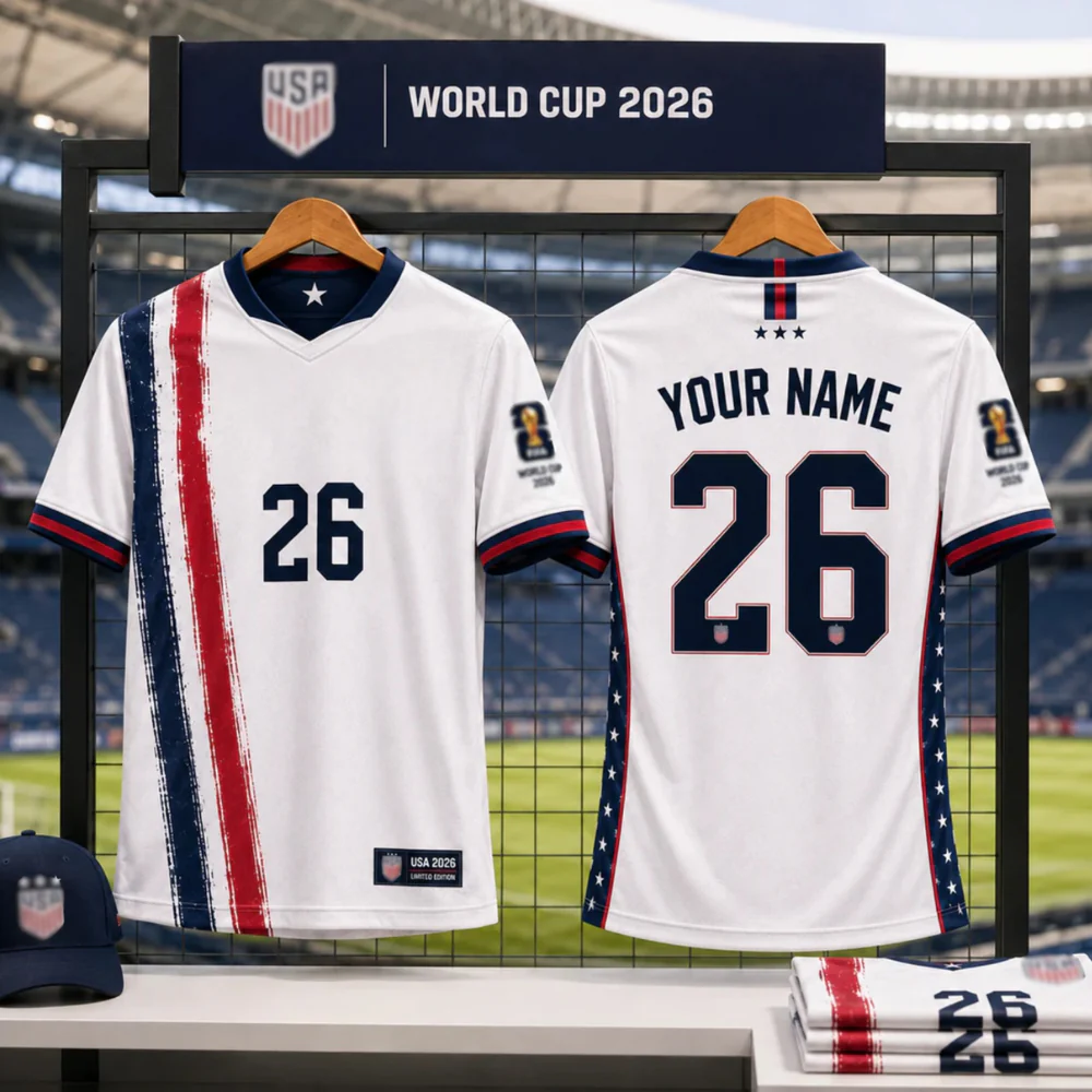 American Soccer Stars Stripes - Personalized Soccer Jersey - Gift For USA Soccer Fans