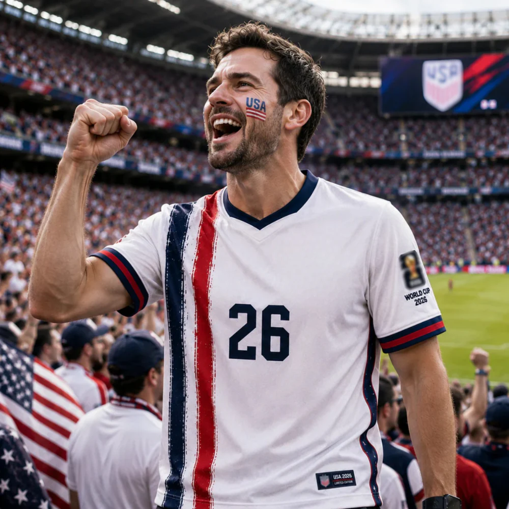 American Soccer Stars Stripes - Personalized Soccer Jersey - Gift For USA Soccer Fans - Image 2