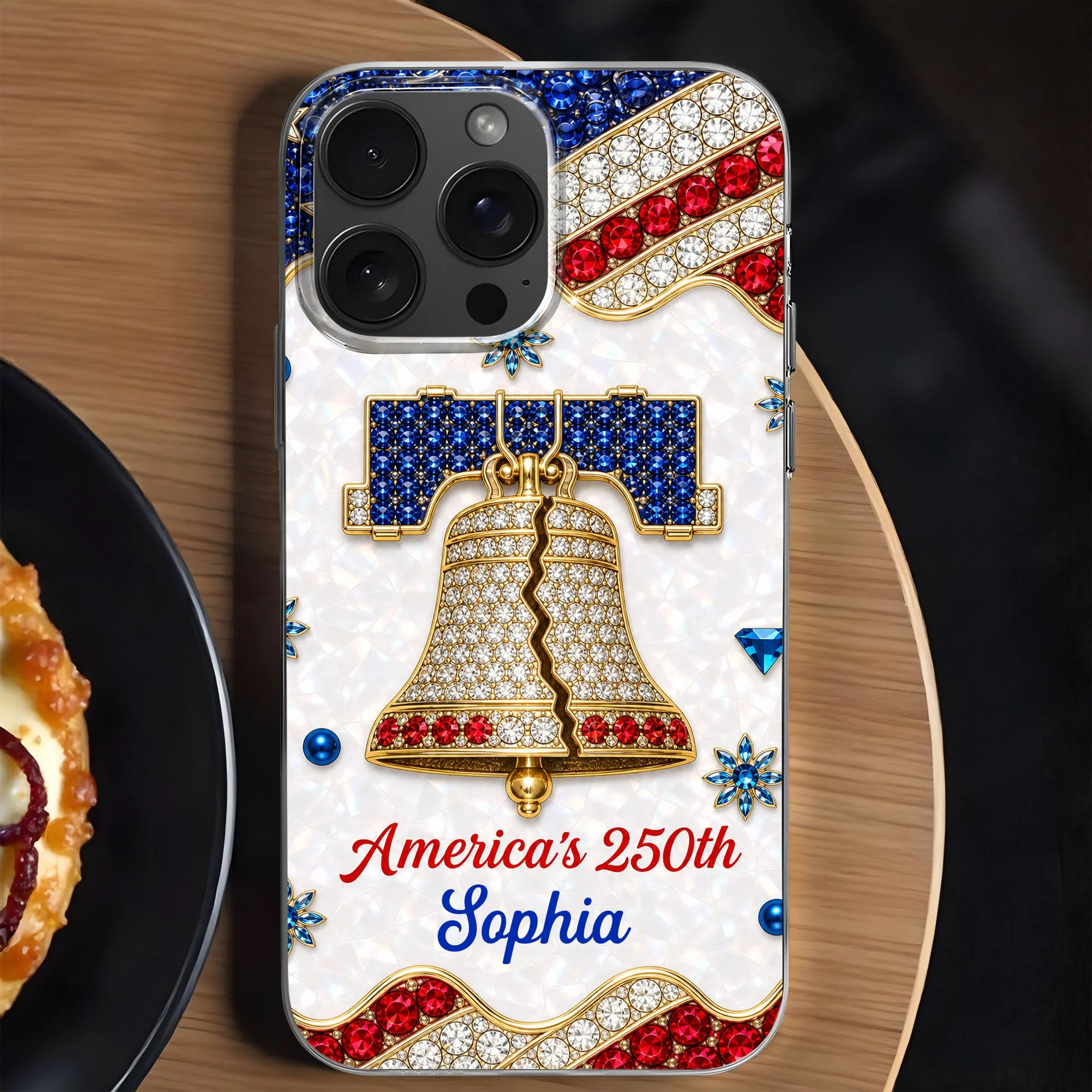 America's 250th Anniversary Liberty Bell - Personalized Phone Case - Gift For Patriots