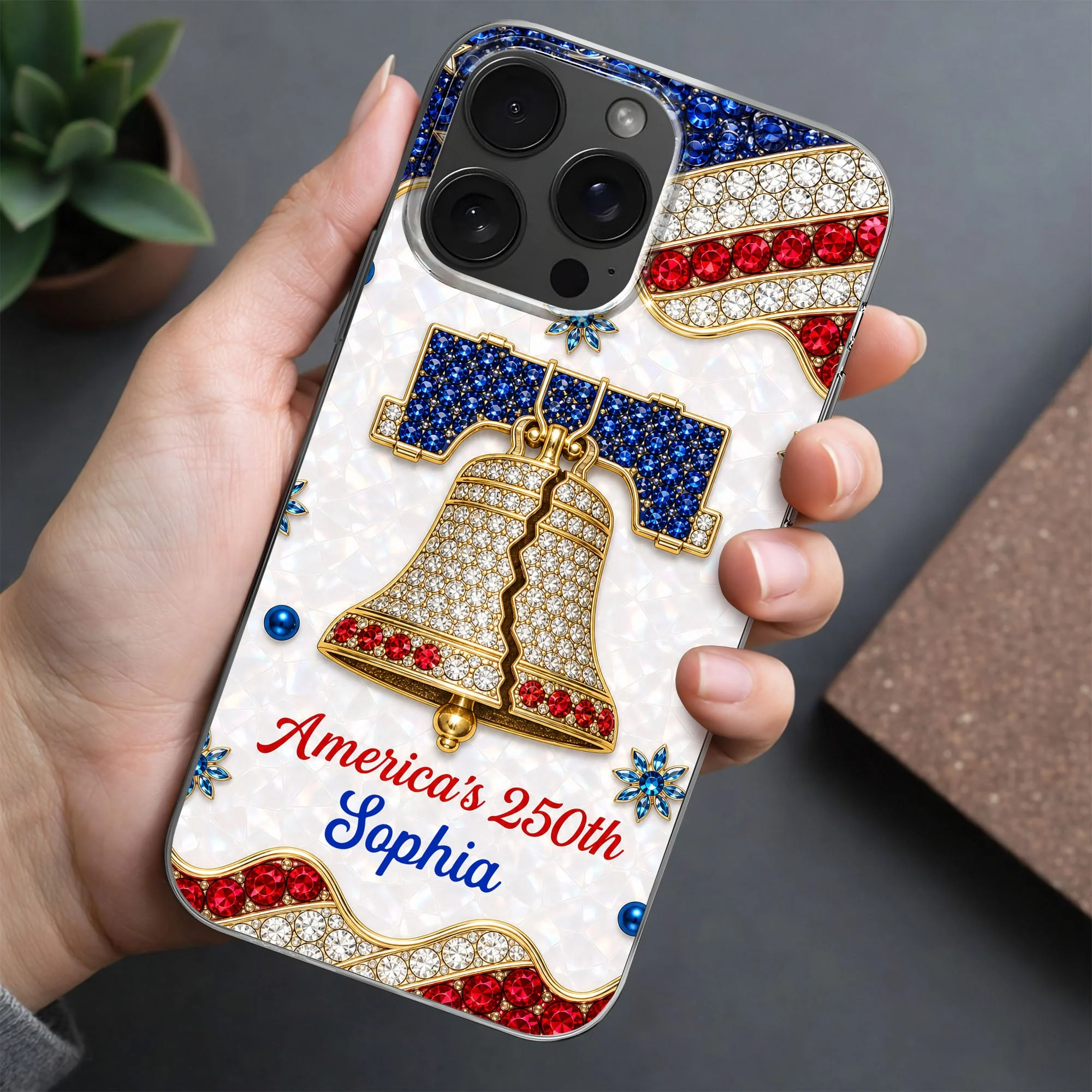 America's 250th Anniversary Liberty Bell - Personalized Phone Case - Gift For Patriots - Image 6
