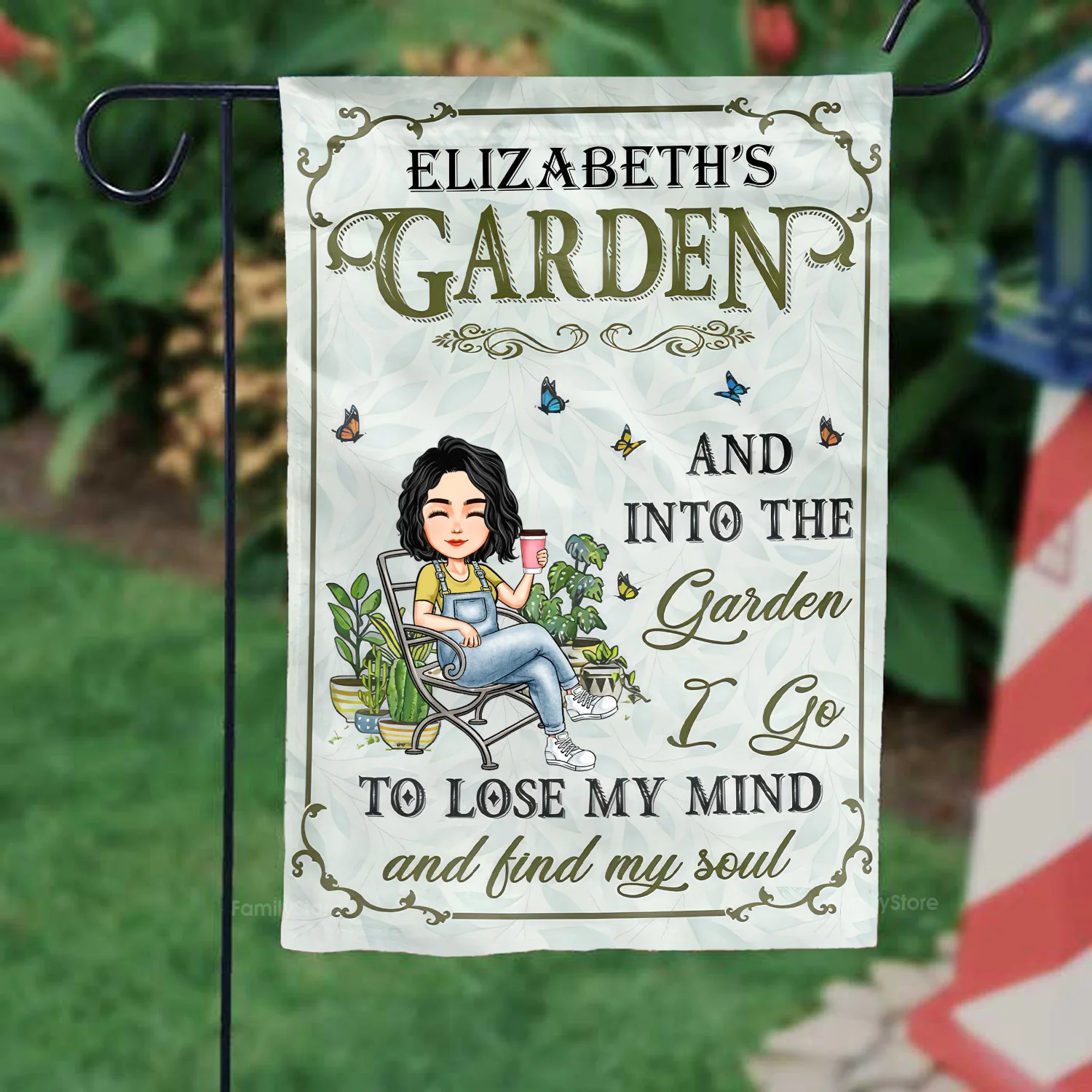 And Into The Garden I Go Gardening - Personalized Flag - Gift For Mom, Grandma, Mothers Day, Plant Lovers  | GR21 NA94
