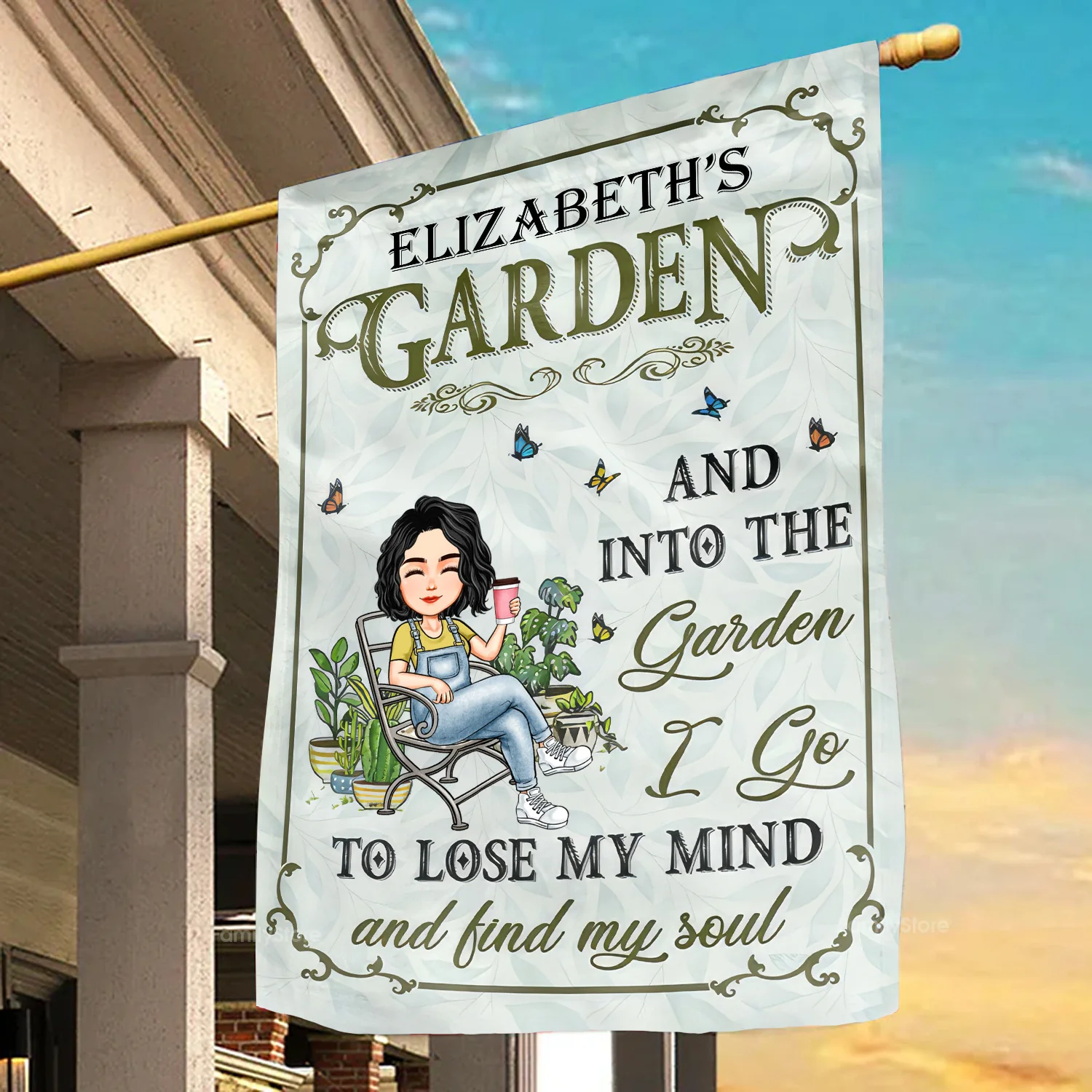And Into The Garden I Go Gardening - Personalized Flag - Gift For Mom, Grandma, Mothers Day, Plant Lovers  | GR21 NA94 - Image 3