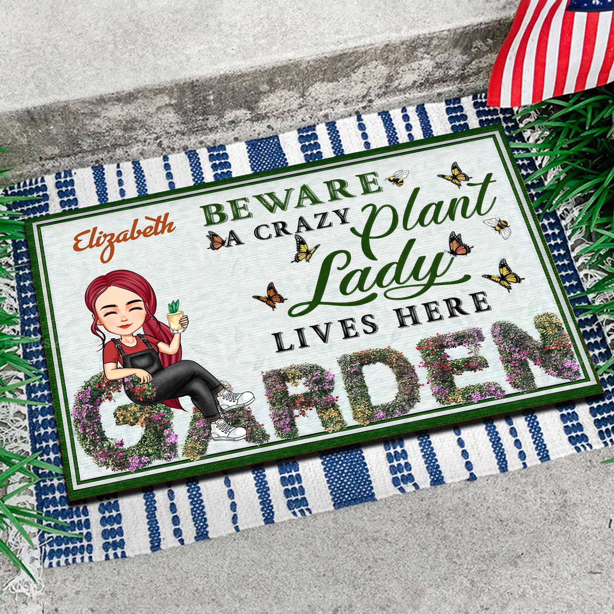 And Into The Garden I Go - Personalized Door Mat - Gift For Mom, Grandma, Mothers Day, Plant Lovers | GR21 NA94 - Image 2