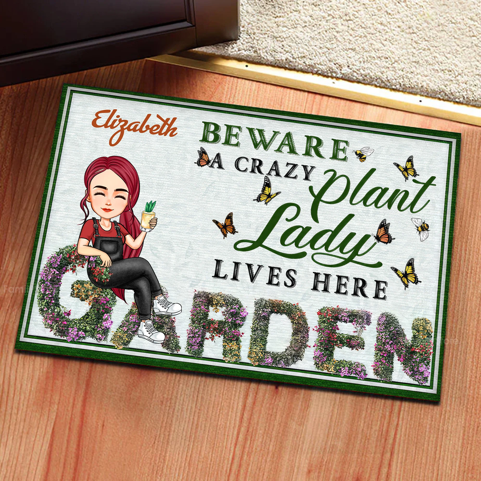 And Into The Garden I Go - Personalized Door Mat - Gift For Mom, Grandma, Mothers Day, Plant Lovers | GR21 NA94 - Image 3
