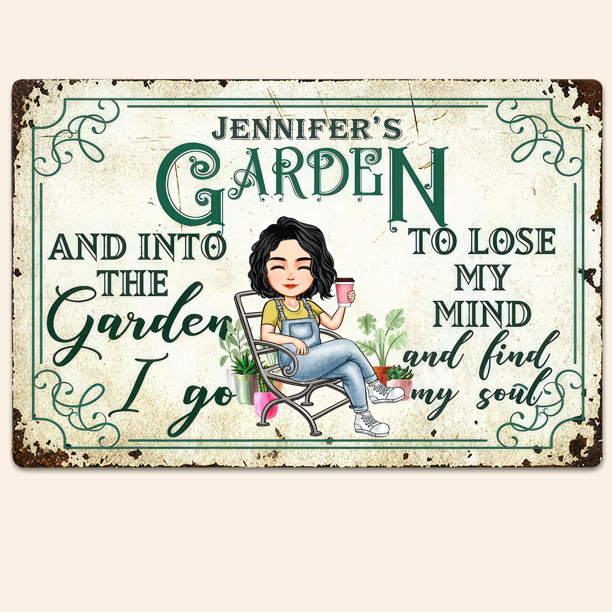 And Into The Garden - Personalized Metal Sign | GR21 PT