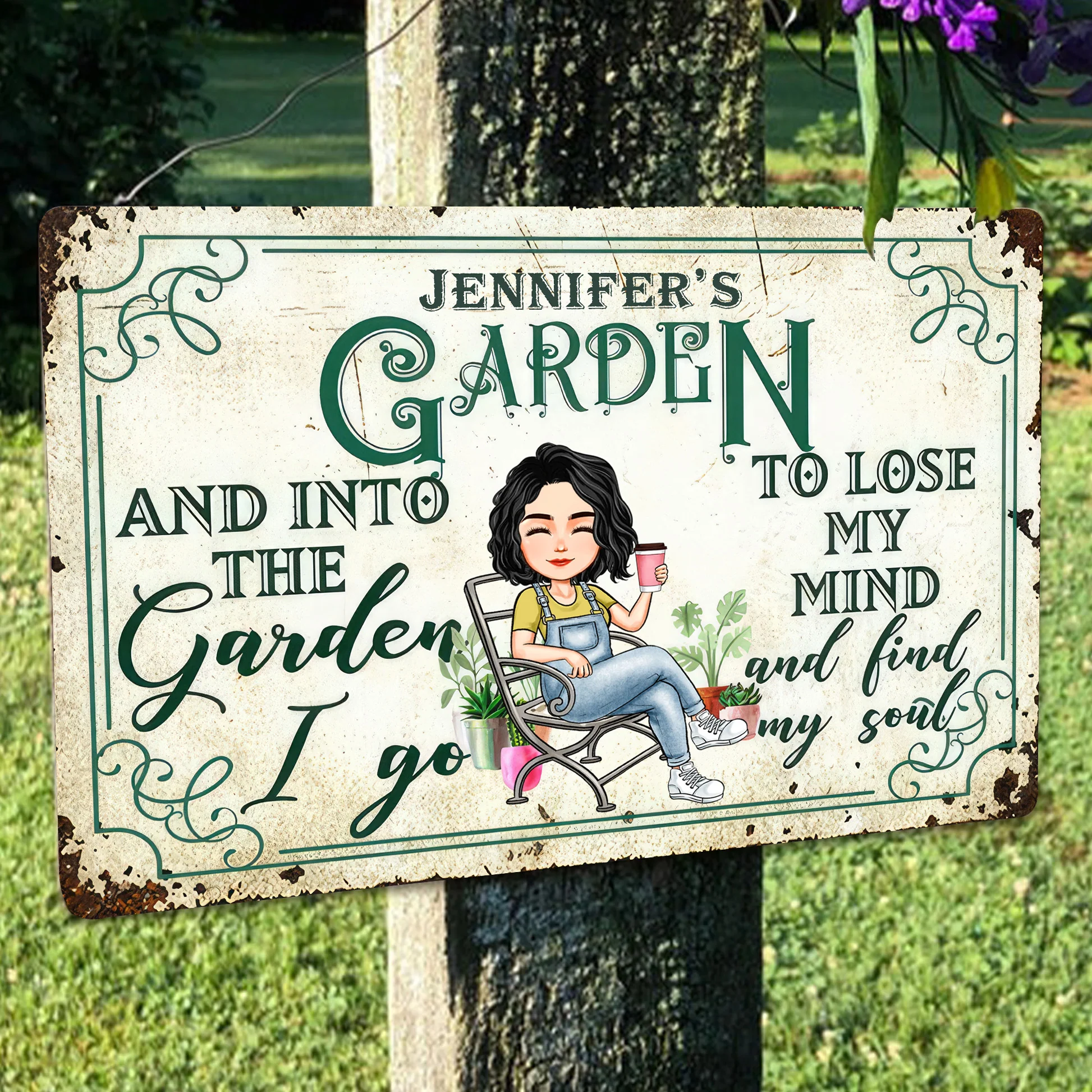 And Into The Garden - Personalized Metal Sign | GR21 PT - Image 3