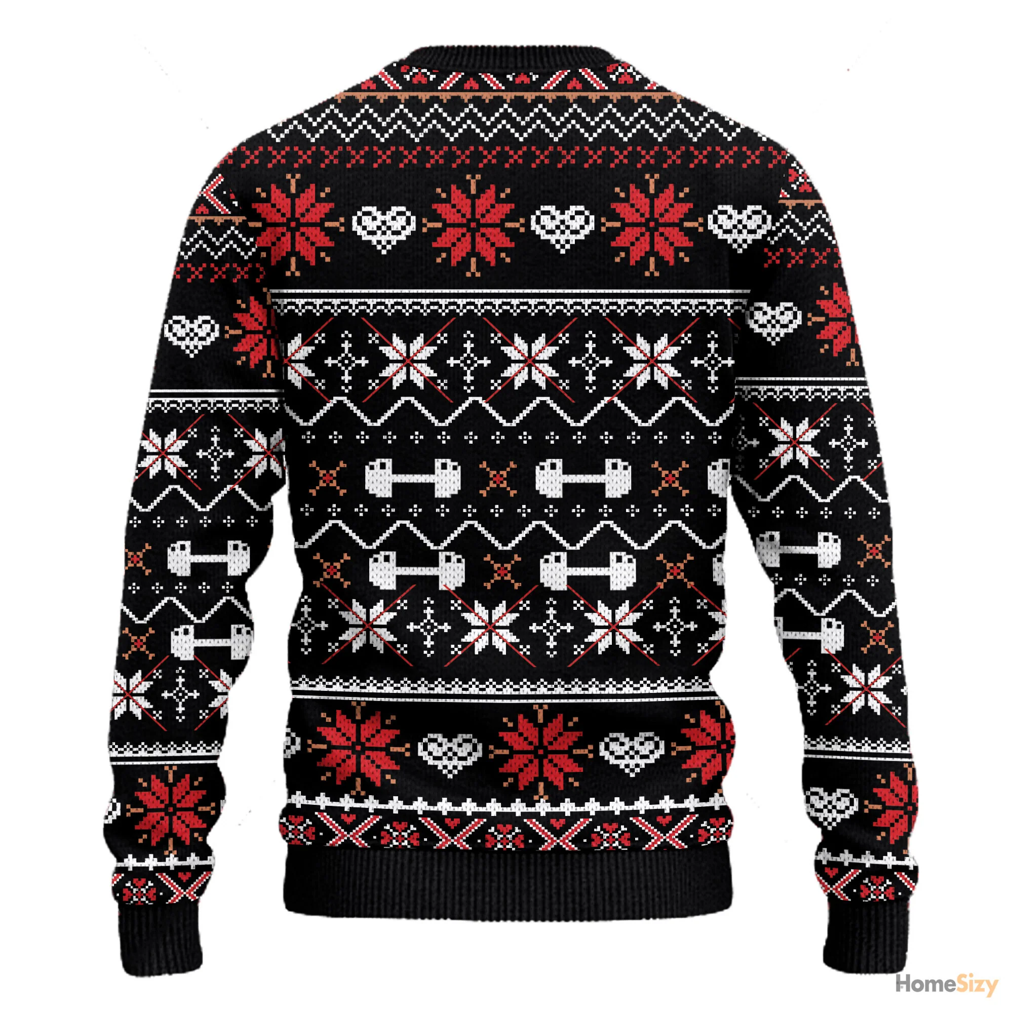 Animal Brodolf The Red Nose Gainzdeer Gym Ugly Christmas Sweater - Gift for Dad, Grandpa, Husband - Image 3