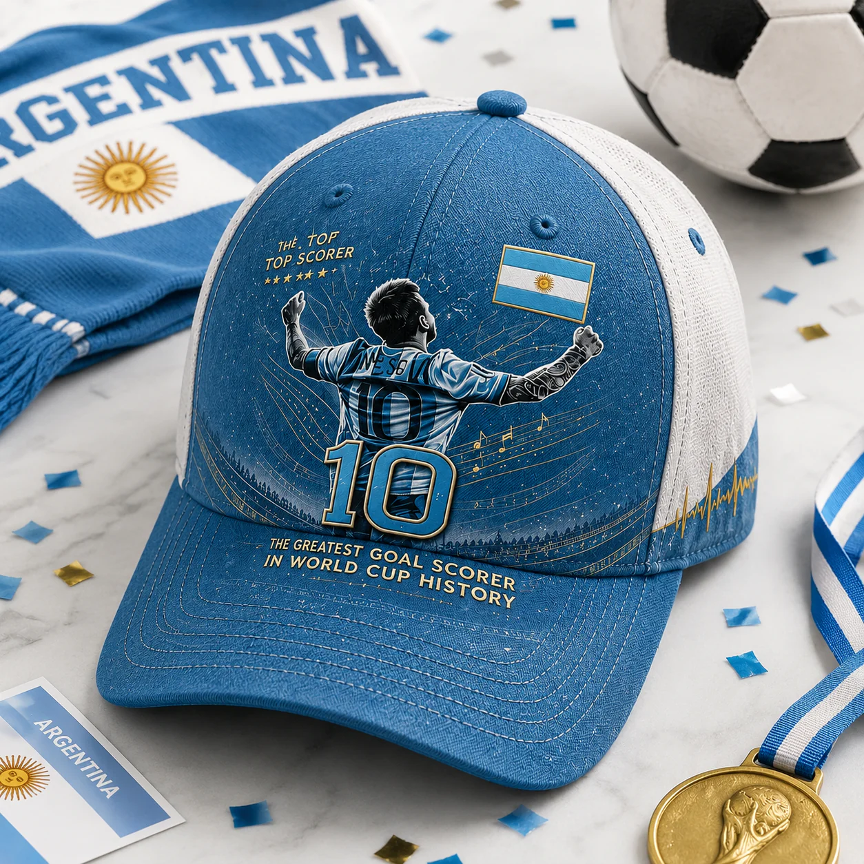 Argentina Football The Greatest Goal Scorer In Global Championship History - Classic Cap - Gifts For Sport Fans