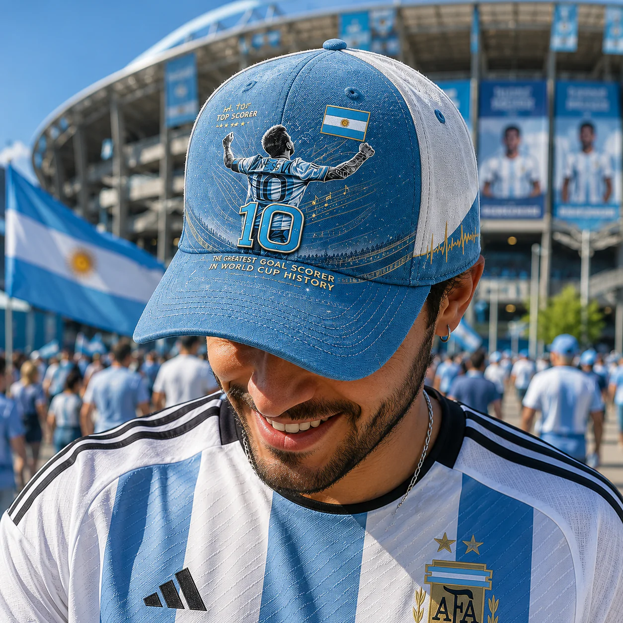 Argentina Football The Greatest Goal Scorer In Global Championship History - Classic Cap - Gifts For Sport Fans - Image 2