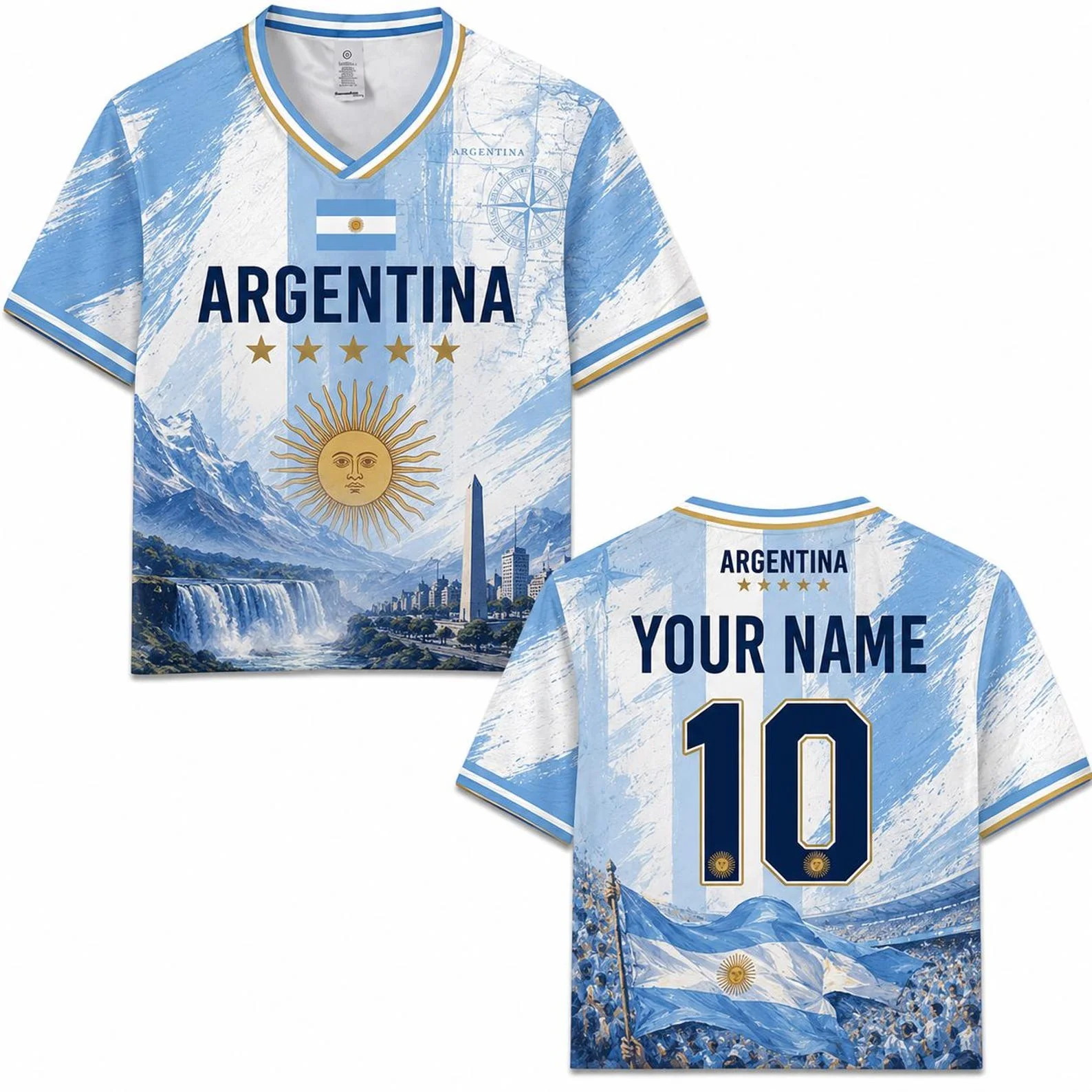 Argentina Global Soccer Championship 2026 - Personalized Croptop Jersey - Gifts For Football Lovers, Sports Fans - Image 5