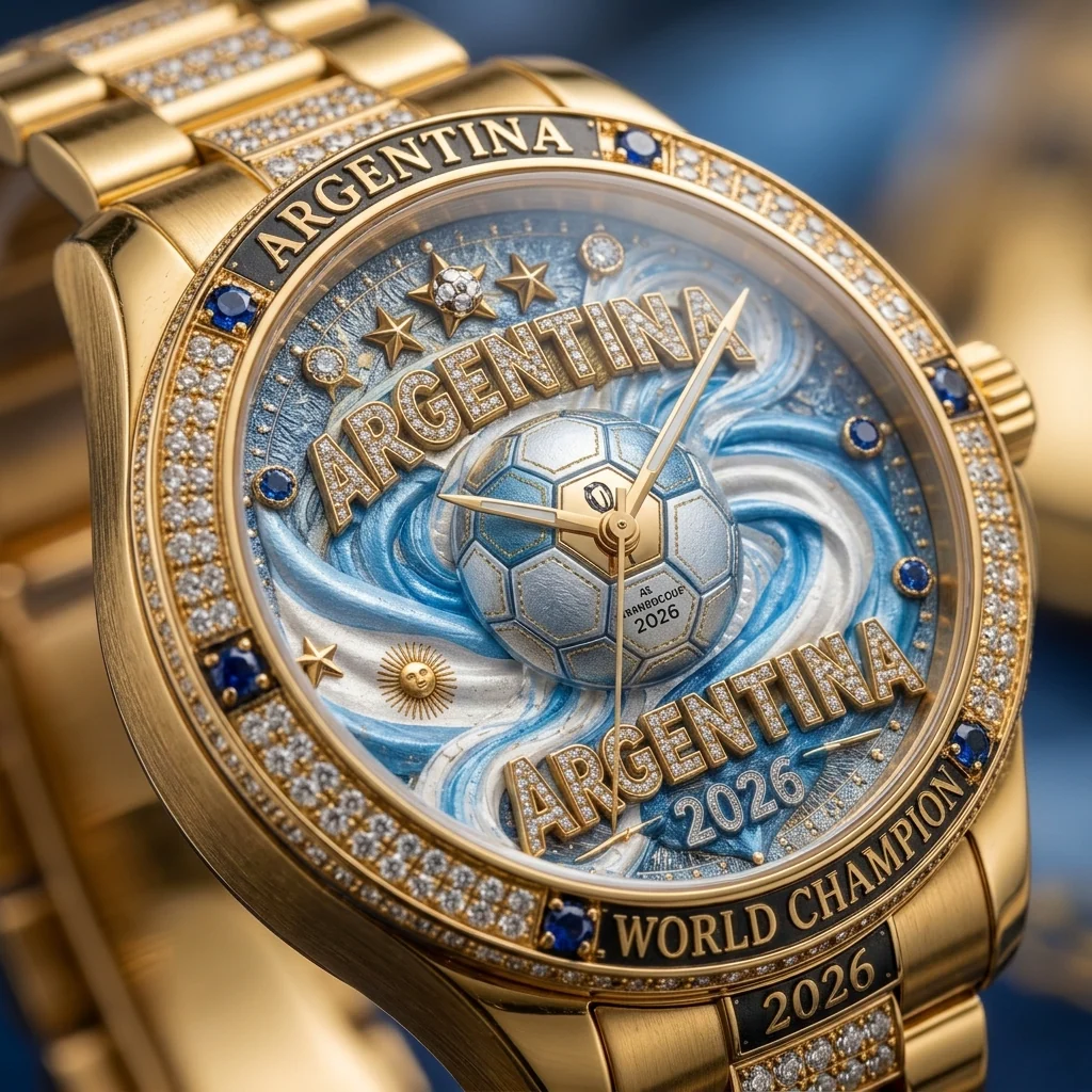 Argentina National Football Team 2026 World Cup Champion - Men's Wrist Watch - Gifts For Football Lovers, Sports Fans - Image 2