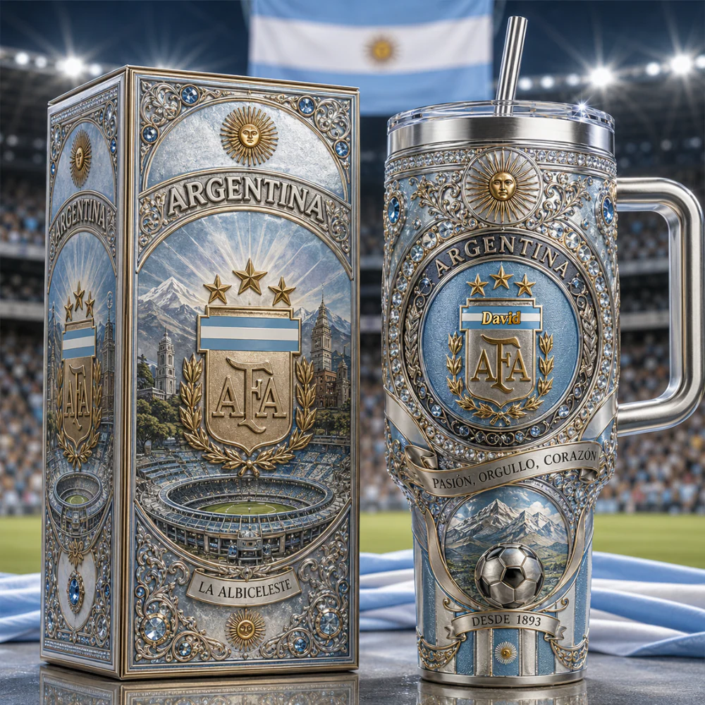 Argentina National Football Team La Albiceleste - Personalized Tumbler - Gifts For Football Lovers, Sports Fans