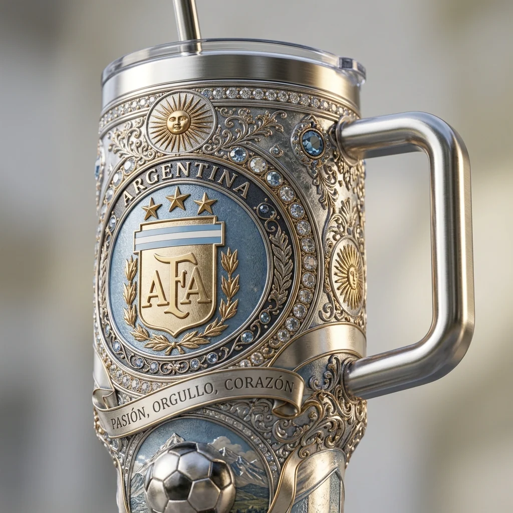 Argentina National Football Team La Albiceleste - Personalized Tumbler - Gifts For Football Lovers, Sports Fans - Image 3