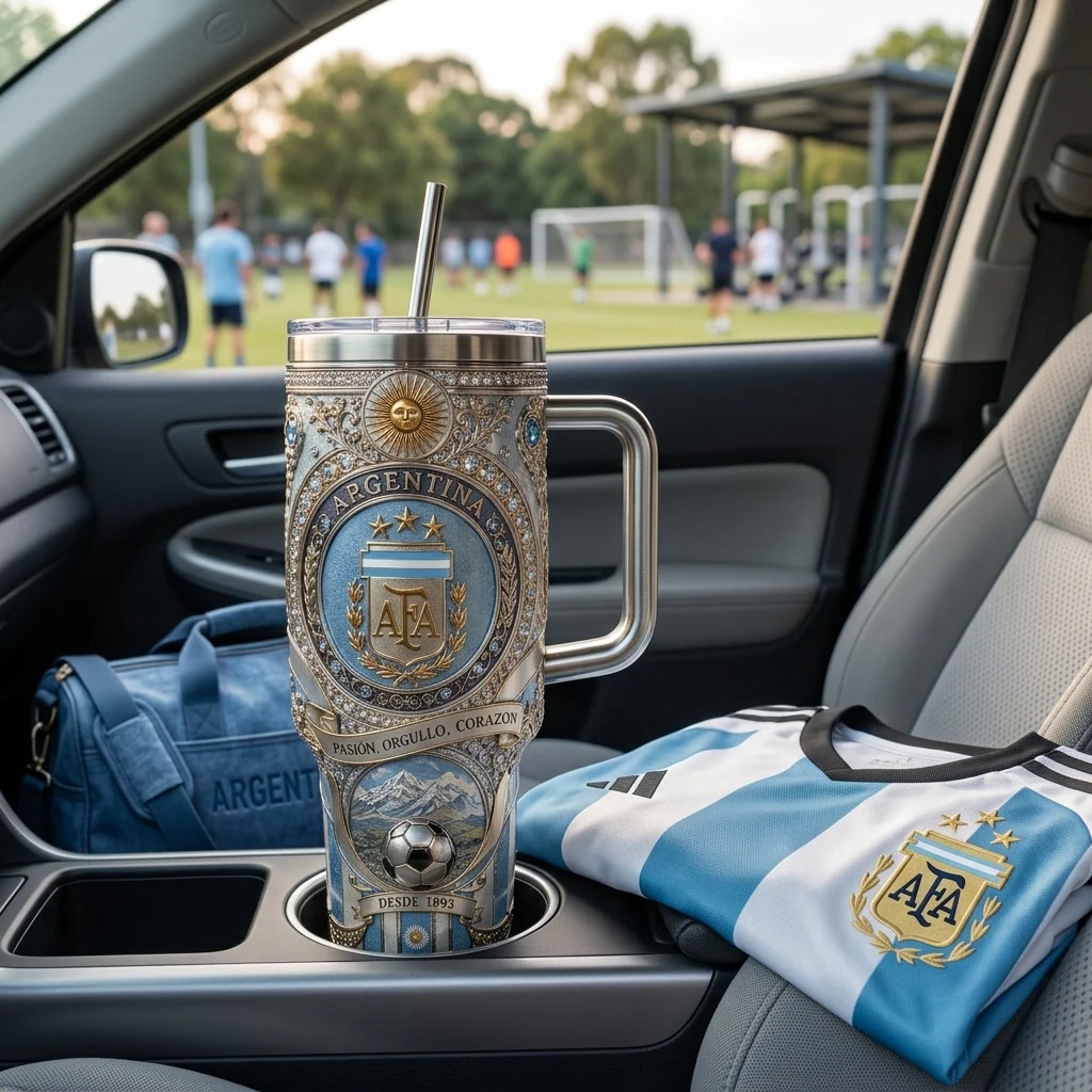 Argentina National Football Team La Albiceleste - Personalized Tumbler - Gifts For Football Lovers, Sports Fans - Image 4