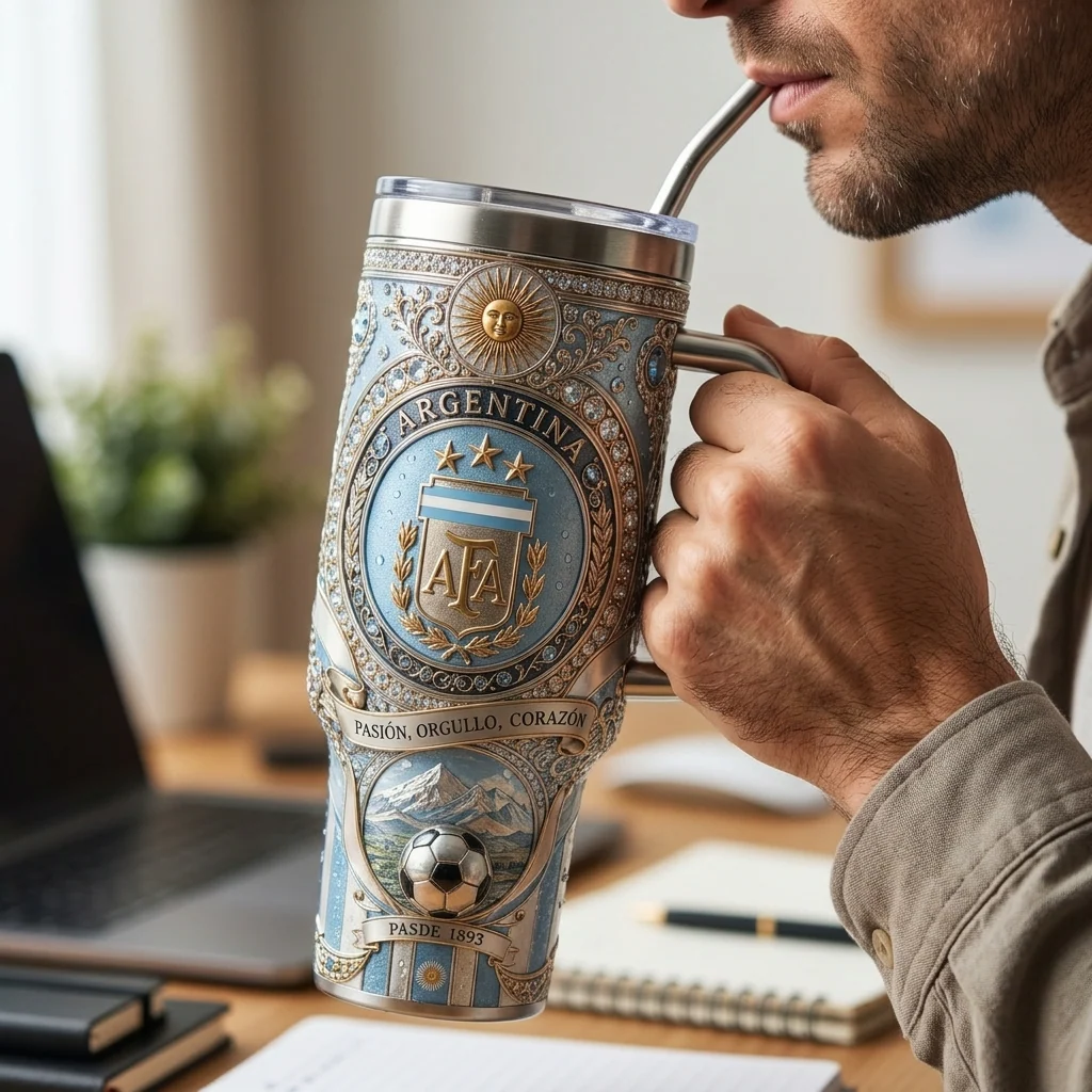 Argentina National Football Team La Albiceleste - Personalized Tumbler - Gifts For Football Lovers, Sports Fans - Image 5