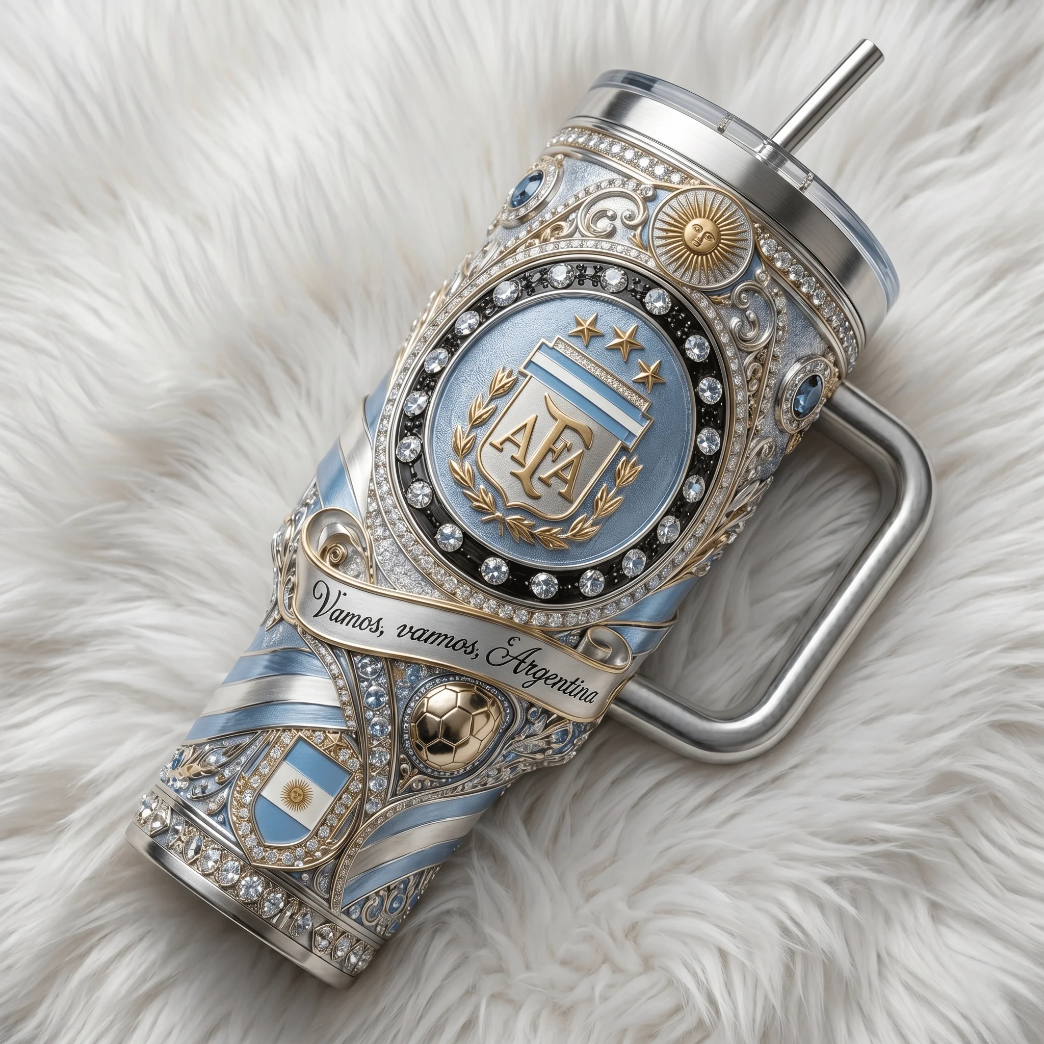 Argentina Soccer Championship 2026 Tumbler With Straw - Gift For Sport Lovers - Image 3